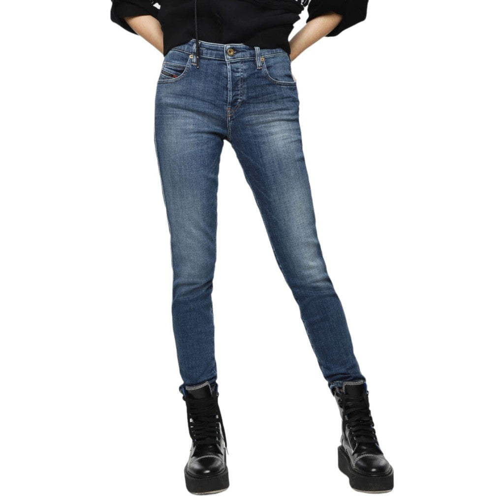 DIESEL BABHILA 082AB Womens Jeans Denim Slim Skinny Regular Waist Fit Pants