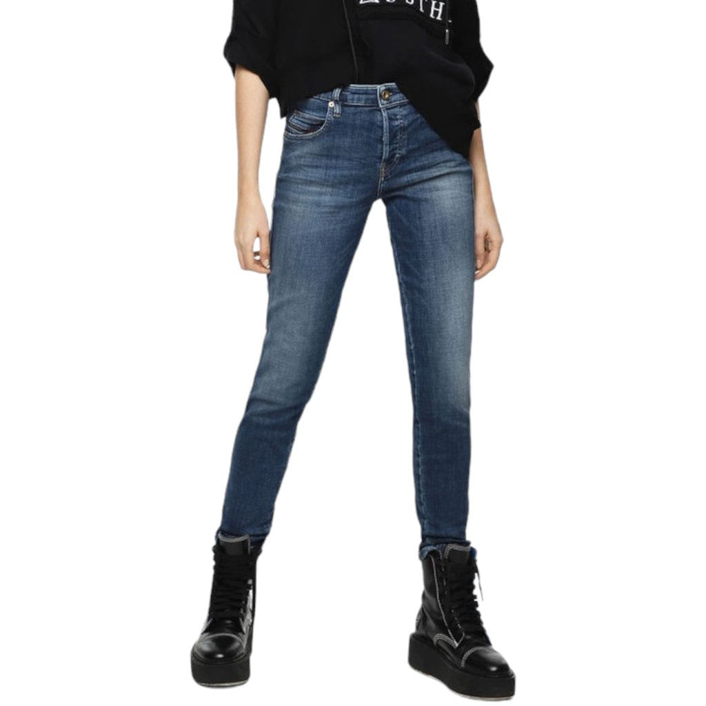 DIESEL BABHILA 082AB Womens Jeans Denim Slim Skinny Regular Waist Fit Pants