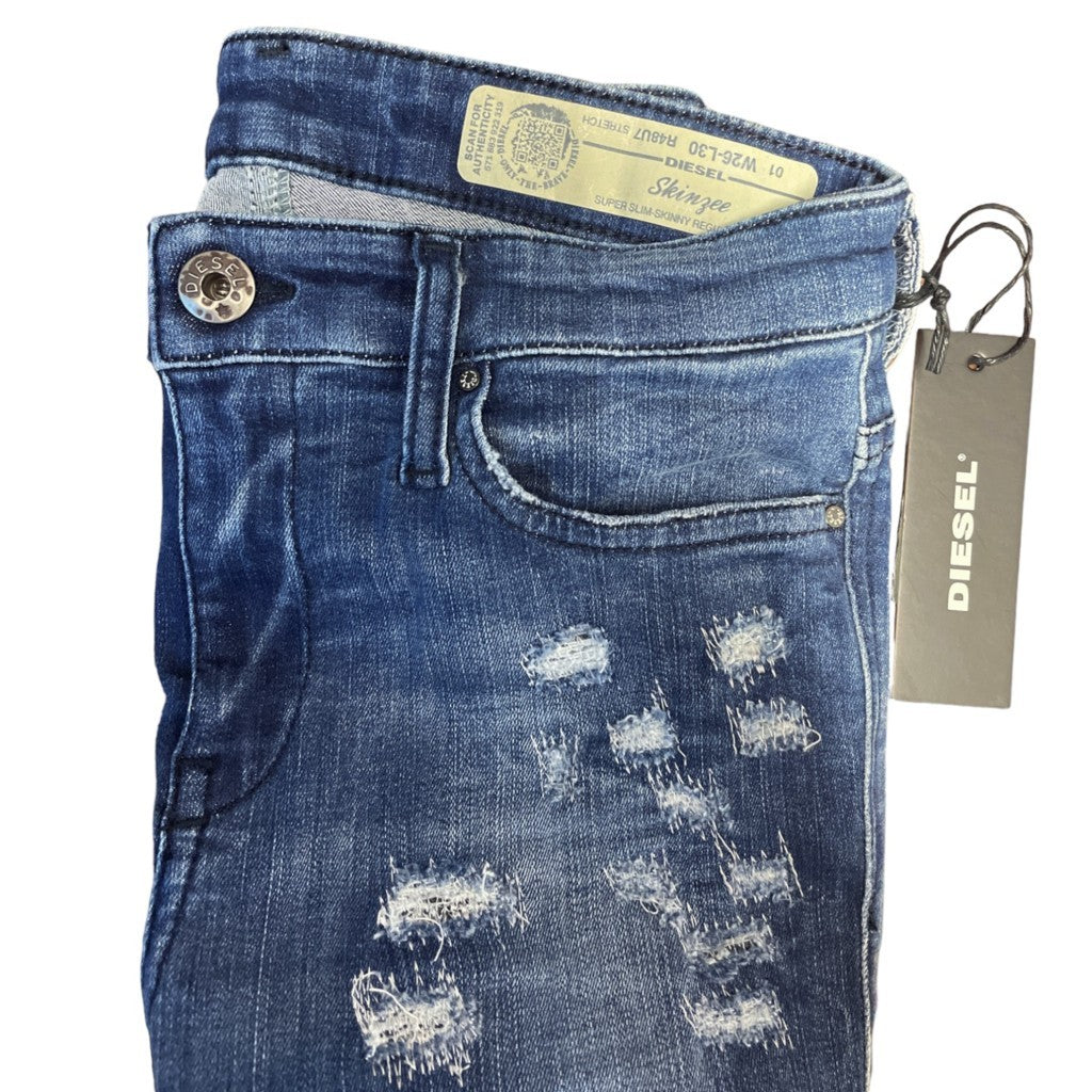 DIESEL SKINZEE R48U7 Womens Jeans Super Slim Skinny Regular Waist Fit Pants