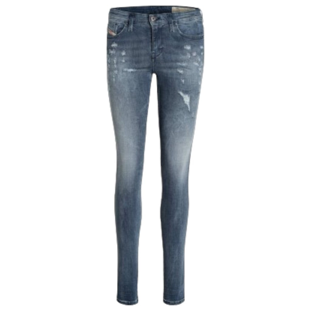 DIESEL SKINZEE R48U7 Womens Jeans Super Slim Skinny Regular Waist Fit Pants