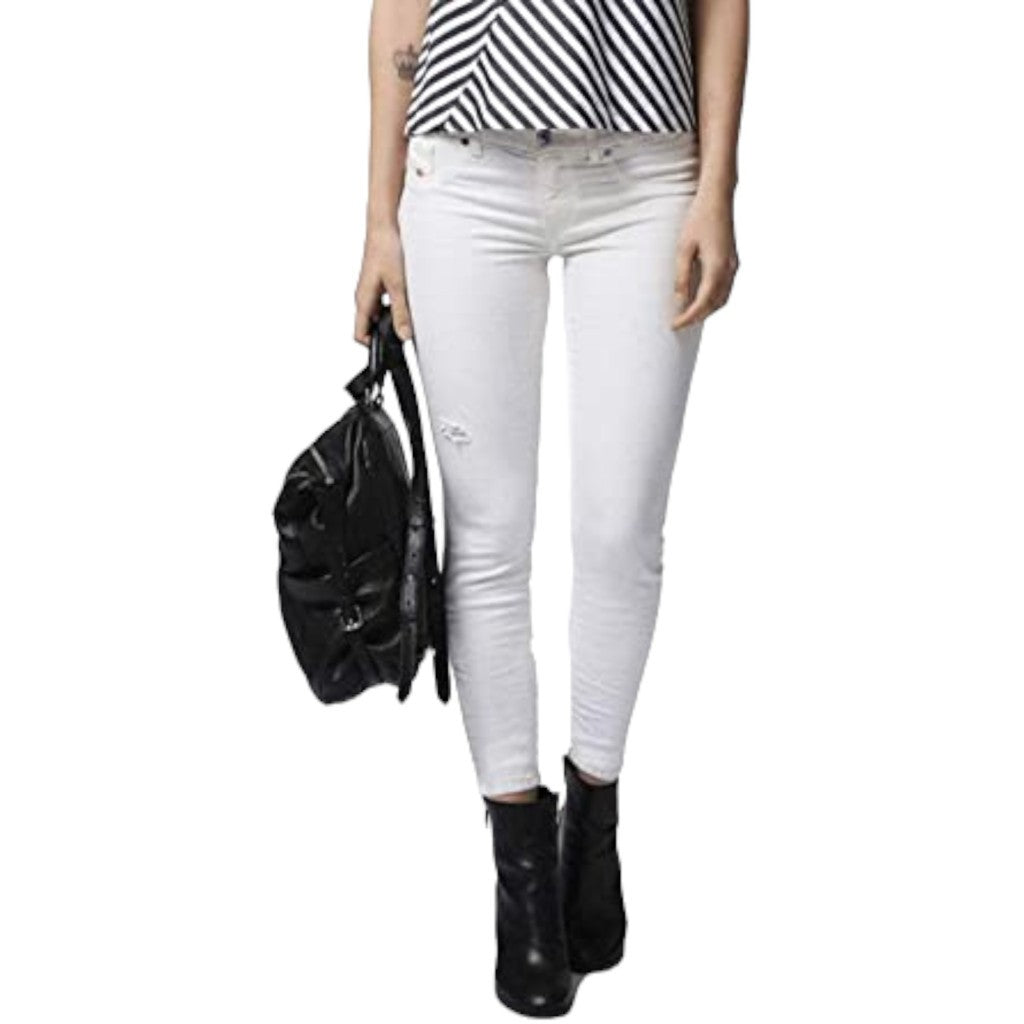 DIESEL LIVIER ANKLE 084CX Womens Jeans Super Slim Jegging Low Waist Fit Pants