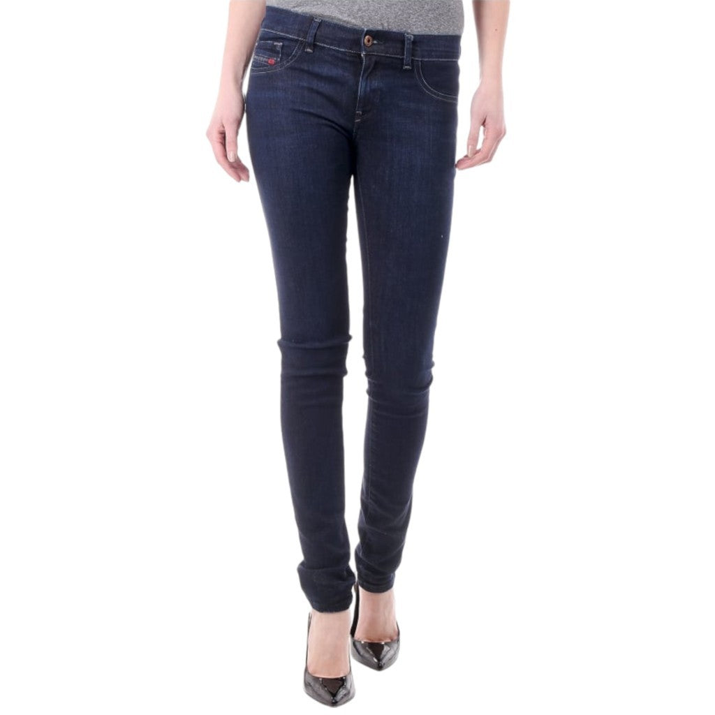 DIESEL LIVIER 0860N Womens Skinny Jeans Super Slim Fit Jegging Stretch Blue Pant