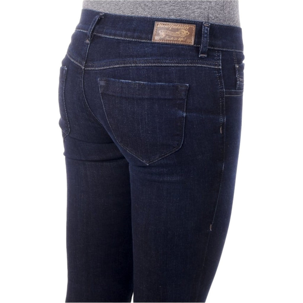 DIESEL LIVIER 0860N Womens Skinny Jeans Super Slim Fit Jegging Stretch Blue Pant