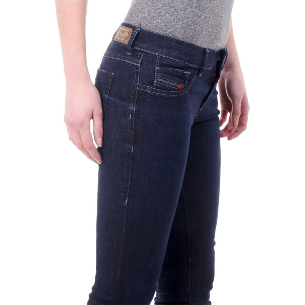 DIESEL LIVIER 0860N Womens Skinny Jeans Super Slim Fit Jegging Stretch Blue Pant