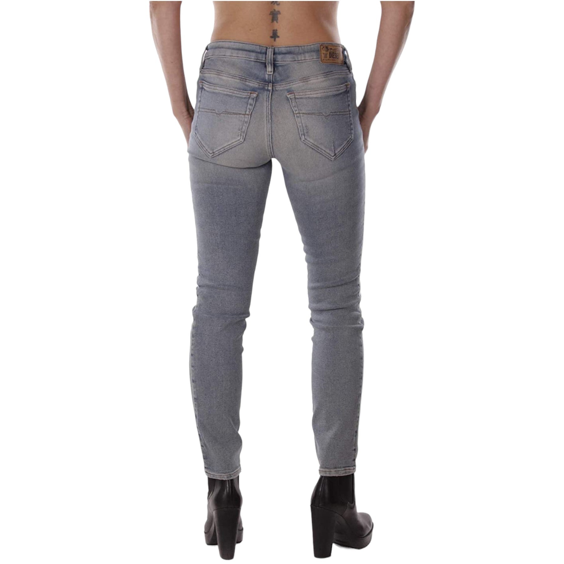 DIESEL SKINZEE-XP R8Y40 Womens Jeans Super Skinny Regular Waist Fit Pants
