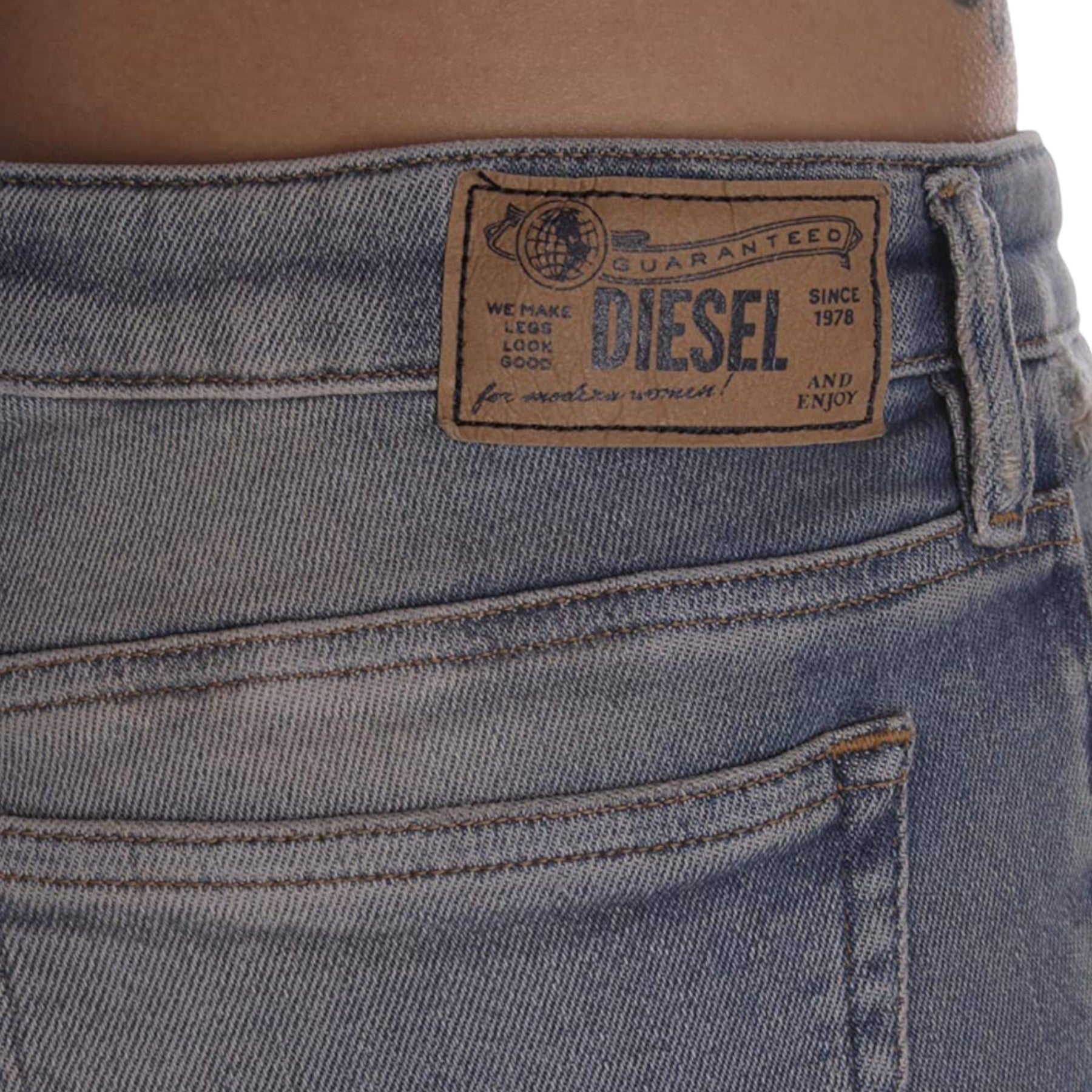 DIESEL SKINZEE-XP R8Y40 Womens Jeans Super Skinny Regular Waist Fit Pants