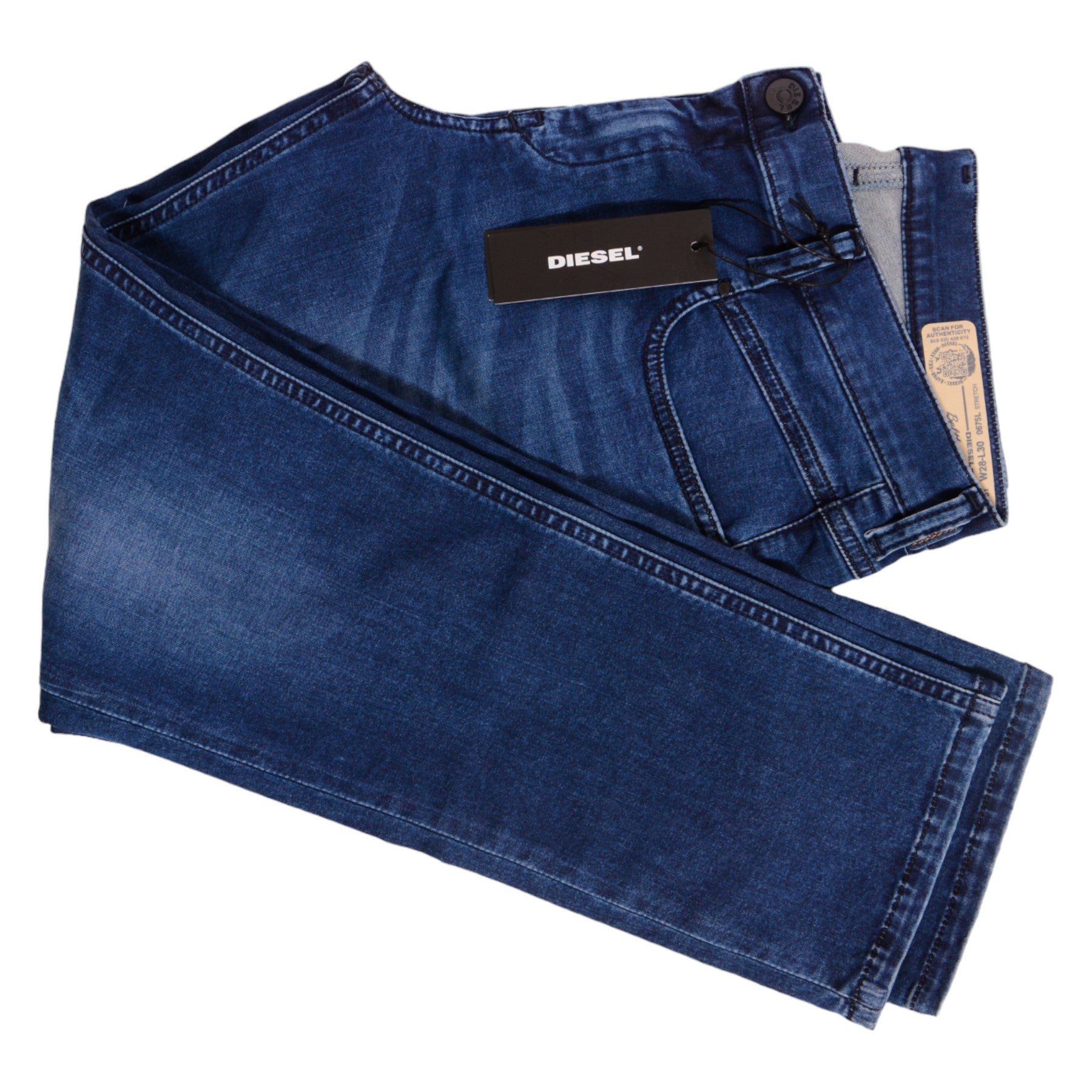 DIESEL BELTHY ANKLE 0675L Womens Jeans Regular Slim Straight Low Waist Fit Pants