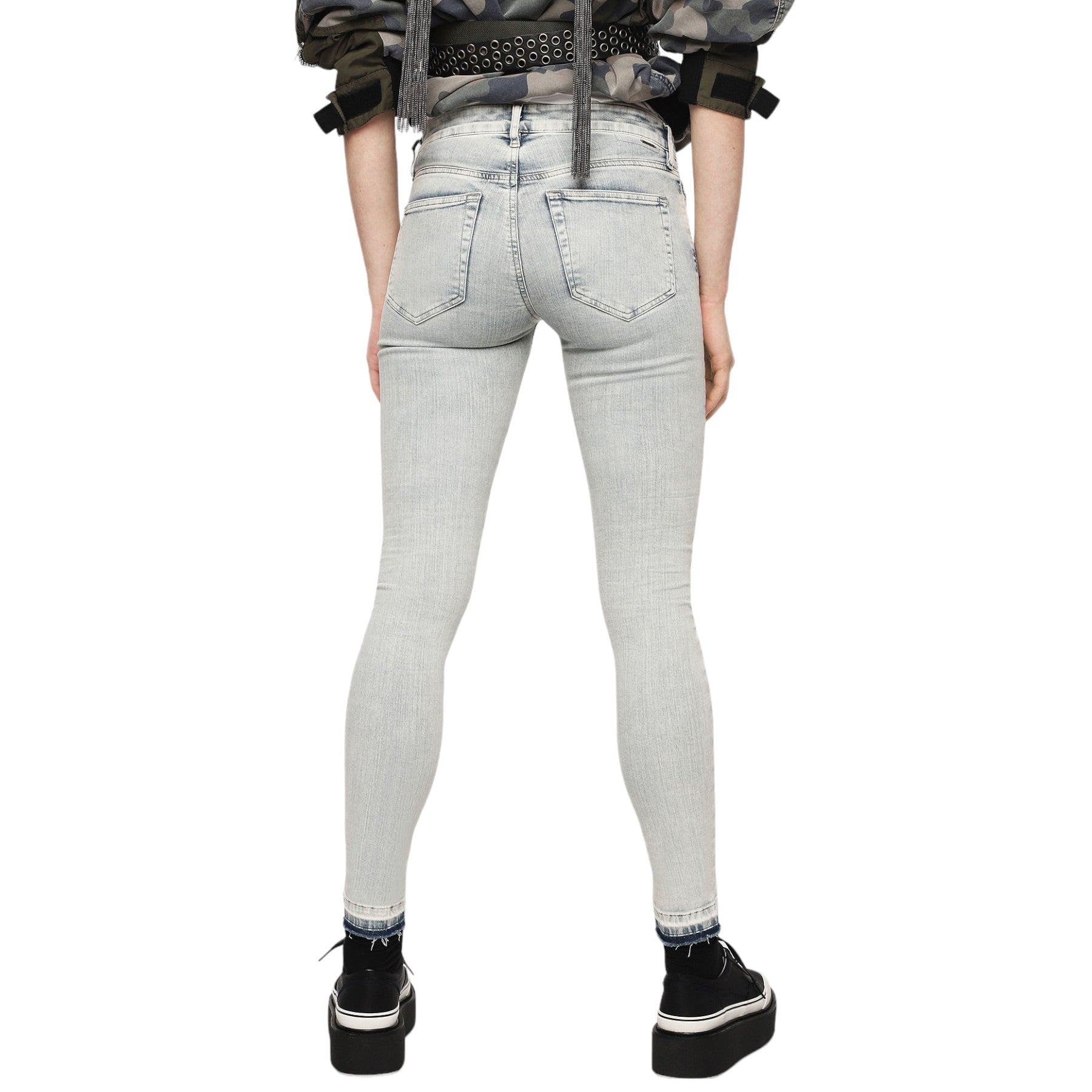 DIESEL SLANDY 086AF Womens Jeans Super Slim Skinny Regular Waist Fit Trousers