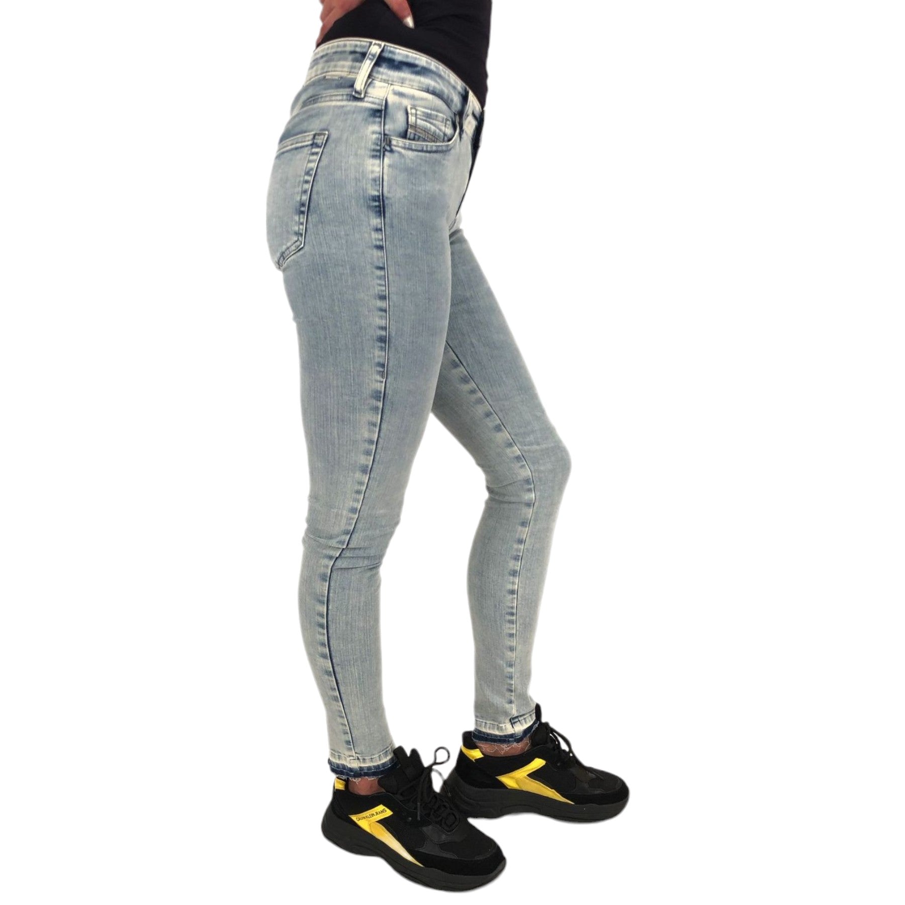 DIESEL SLANDY 086AF Womens Jeans Super Slim Skinny Regular Waist Fit Trousers