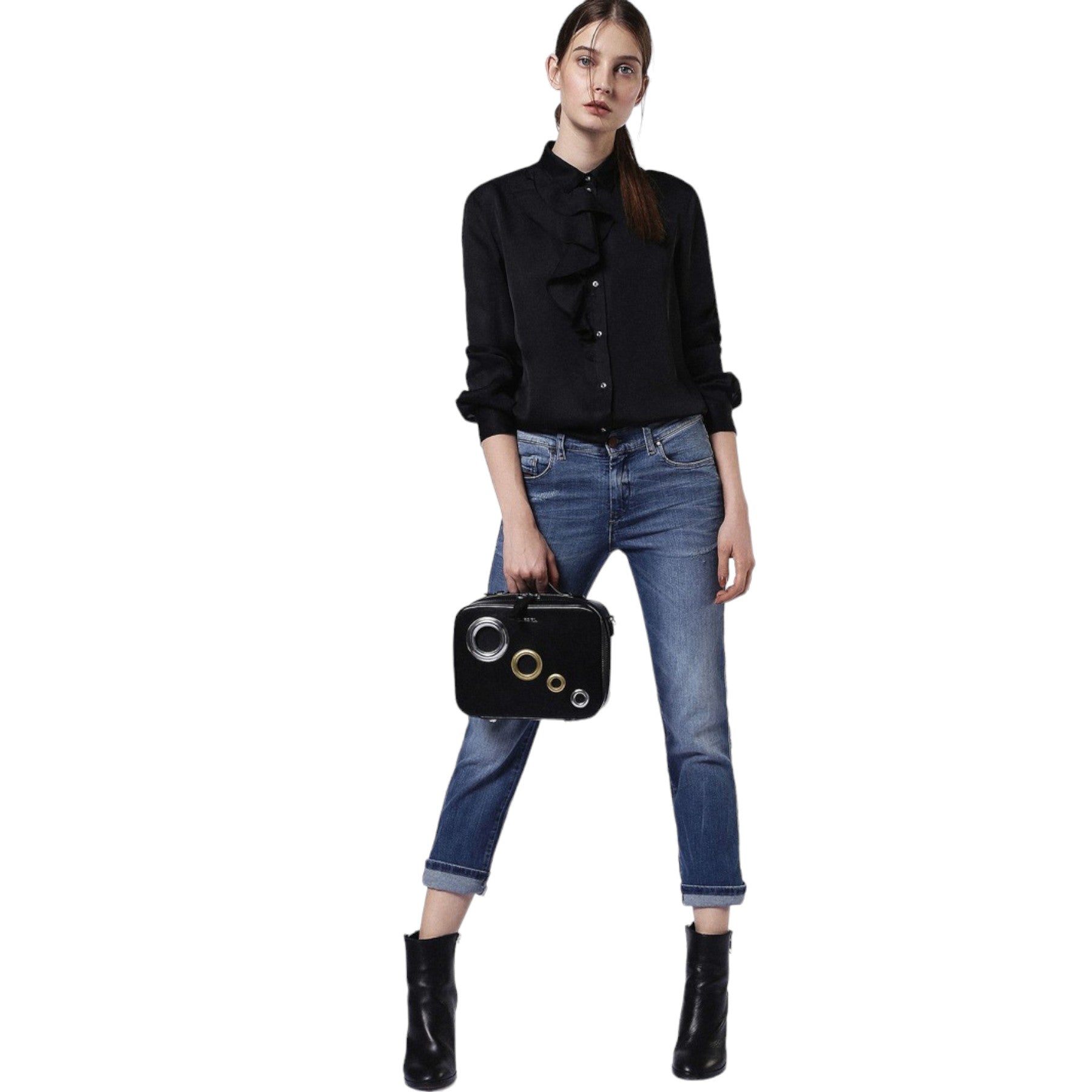 DIESEL SANDY 0681U Womens Jeans Regular Slim Straight Regular Waist Fit Trouser