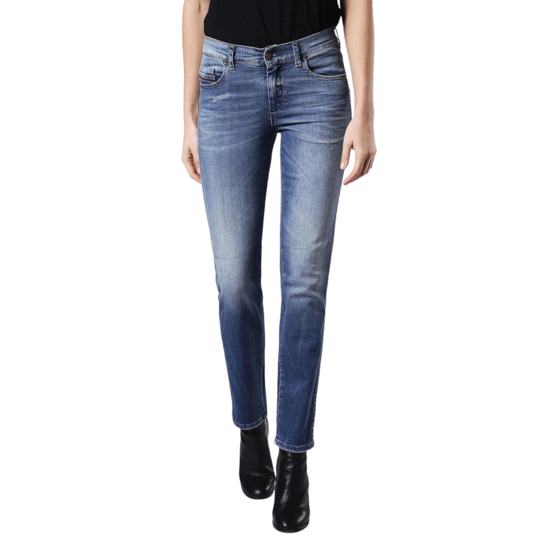 DIESEL SANDY 0681U Womens Jeans Regular Slim Straight Regular Waist Fit Trouser