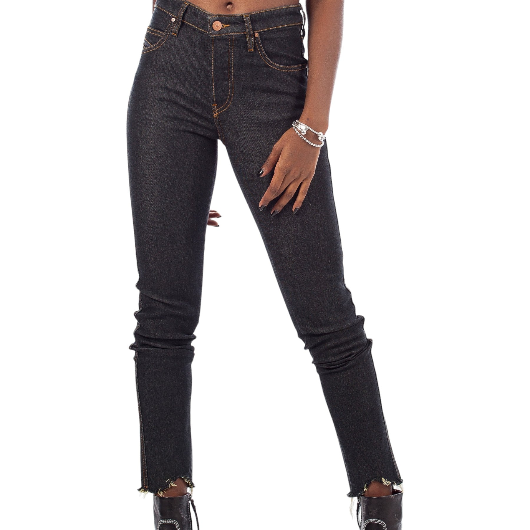 DIESEL BABHILA 084XK Womens Jeans Denim Slim Skinny Regular Waist Fit Trousers