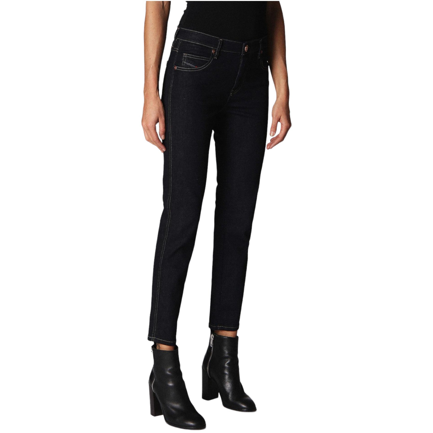 DIESEL BABHILA 0665W Womens Jeans Denim Slim Skinny Regular Waist Fit Trousers