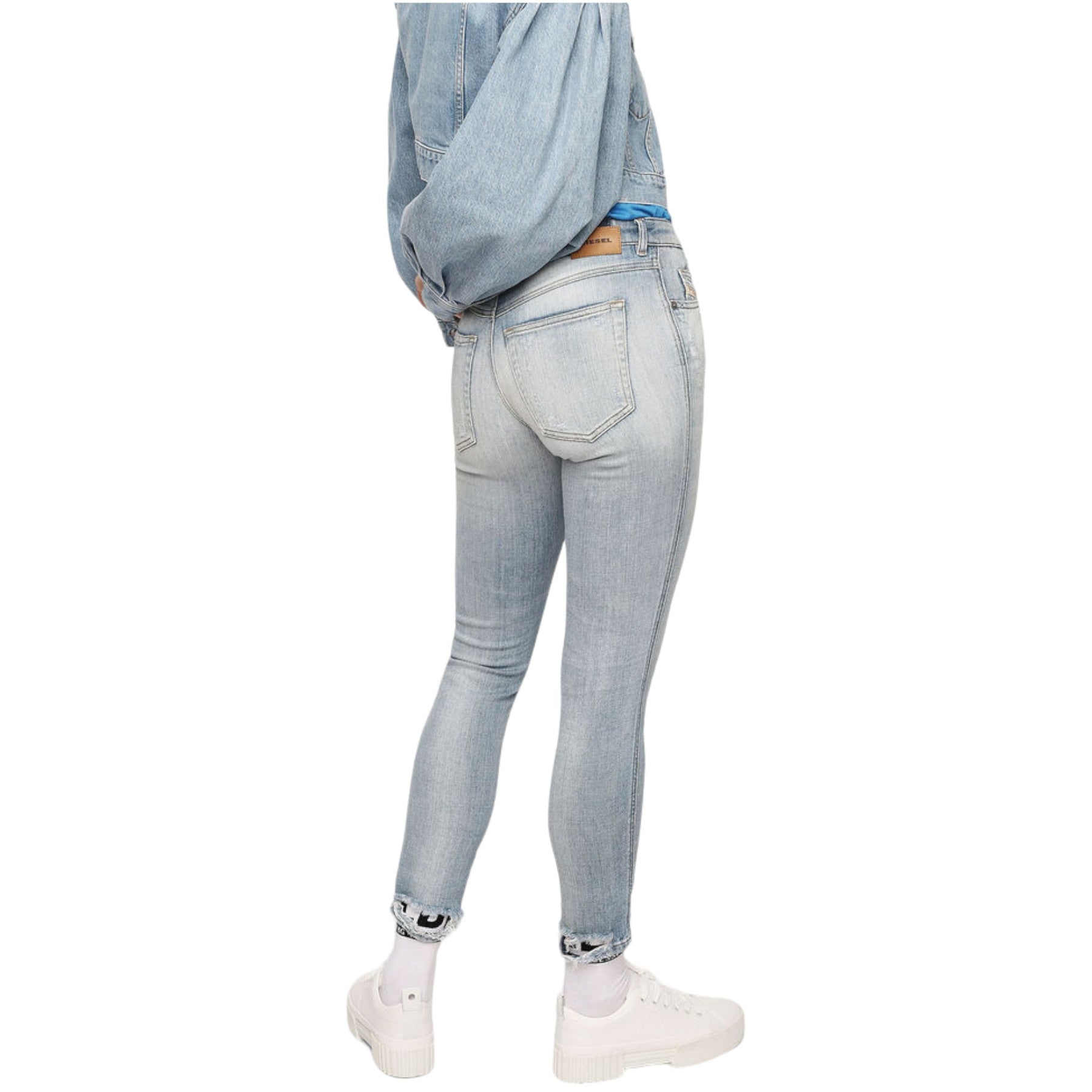 DIESEL BABHILA 081AJ Womens Jeans Denim Slim Skinny Regular Waist Fit Trousers