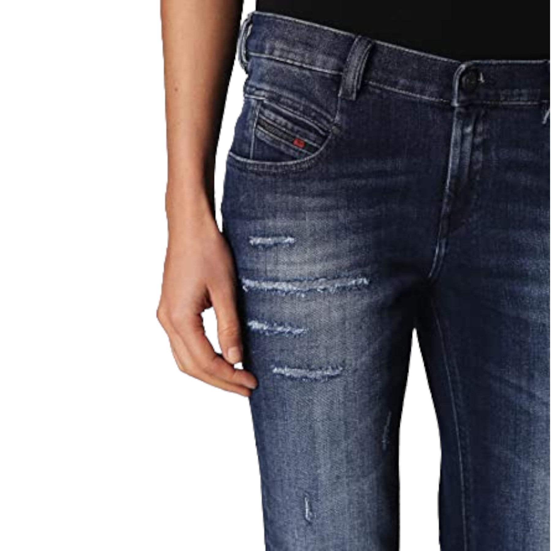 DIESEL BELTHY ANKLE 084GF Womens Jeans Regular Slim Straight Low Waist Fit Pants