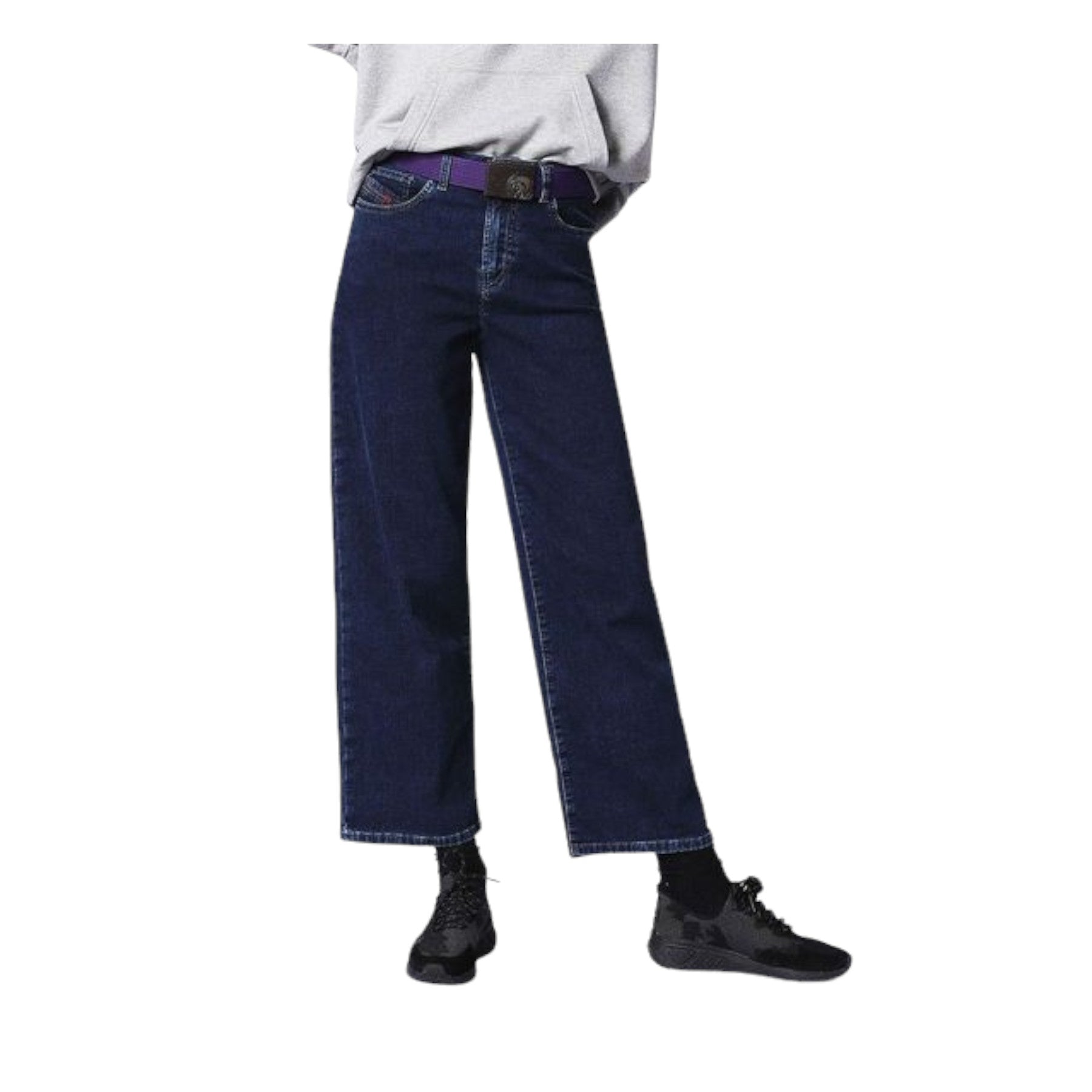 DIESEL WIDEE 0686X Womens Jeans Denim Regular Straight Regular Waist Fit Pants