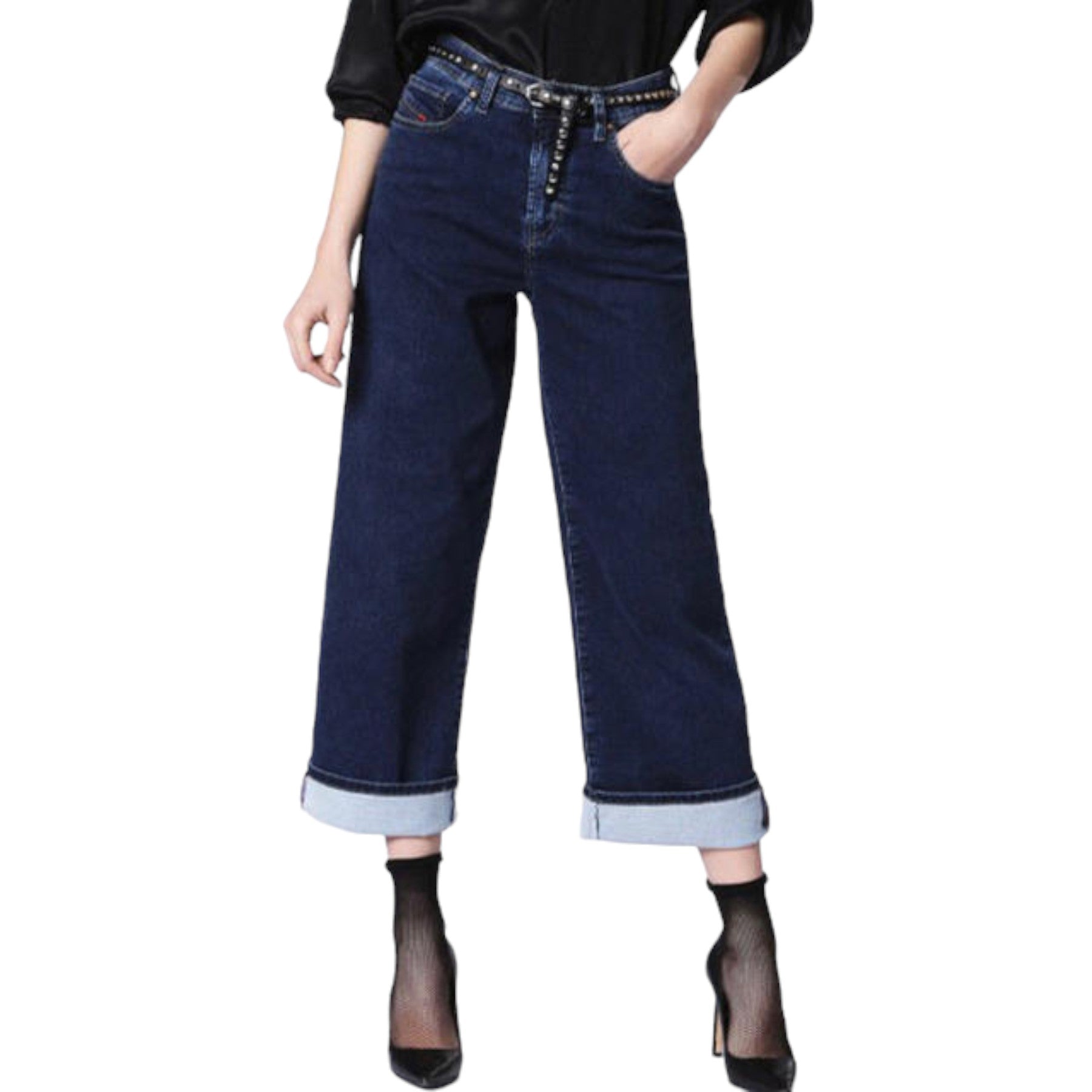 DIESEL WIDEE 0686X Womens Jeans Denim Regular Straight Regular Waist Fit Pants