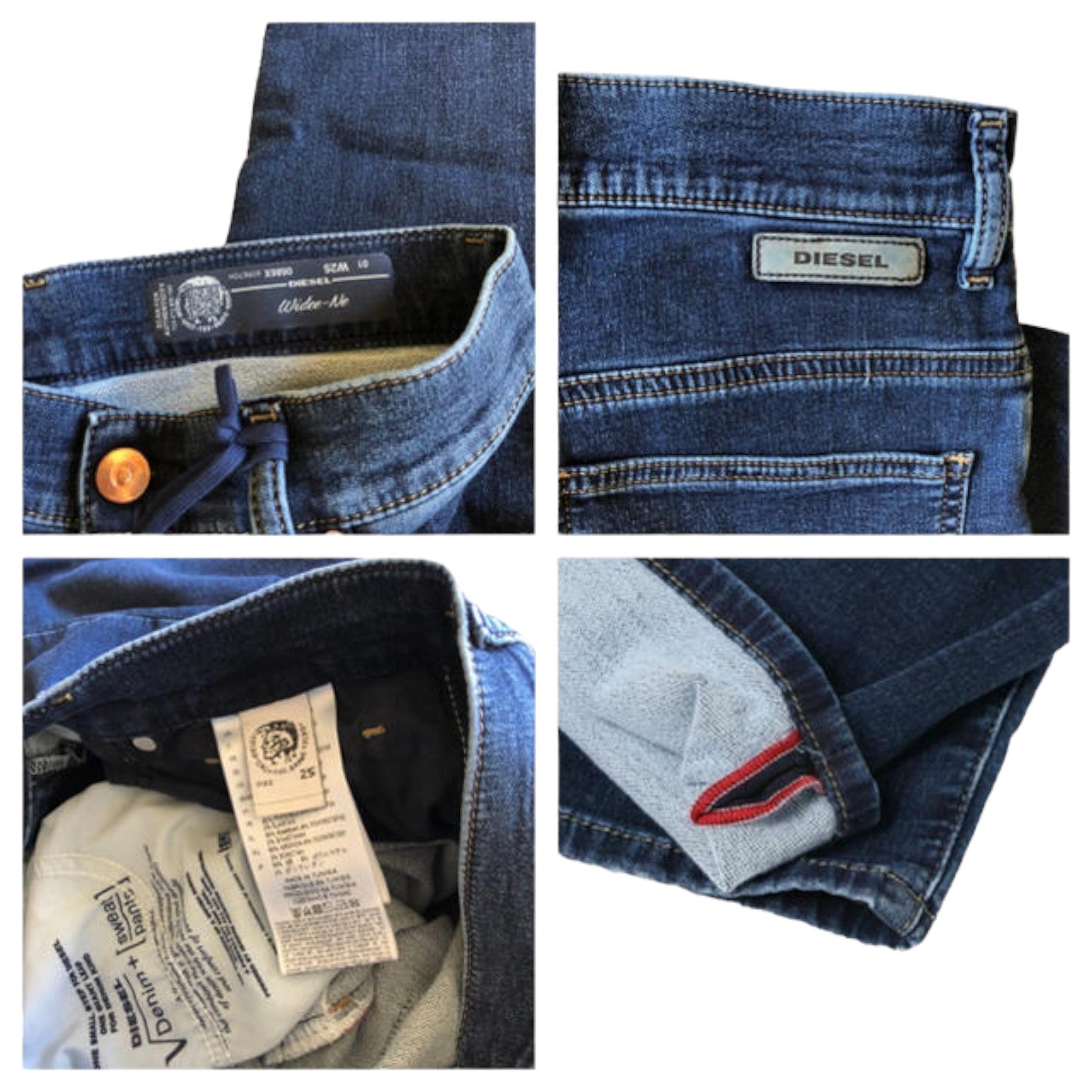 DIESEL WIDEE 0686X Womens Jeans Denim Regular Straight Regular Waist Fit Pants