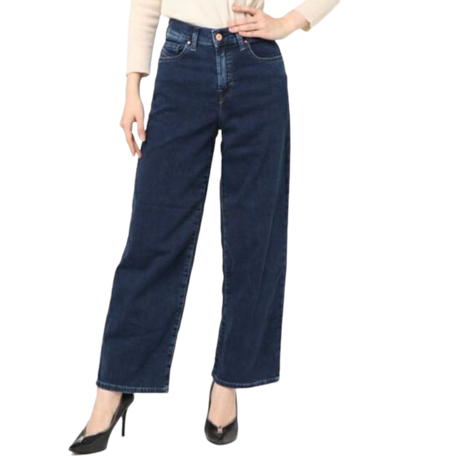 DIESEL WIDEE 0686X Womens Jeans Denim Regular Straight Regular Waist Fit Pants
