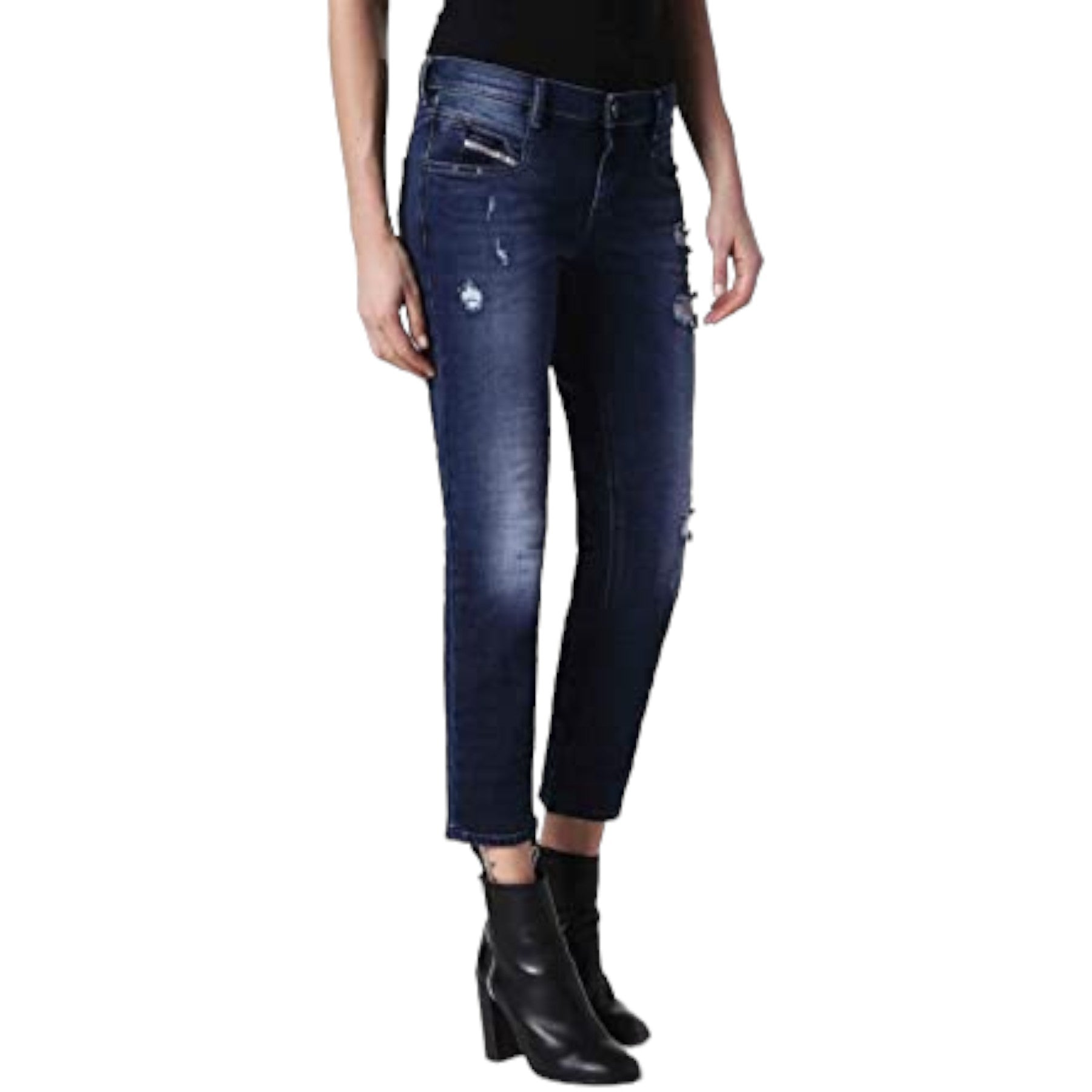 DIESEL BELTHY ANKLE 084IJ Womens Jeans Regular Slim Straight Low Waist Fit Pants