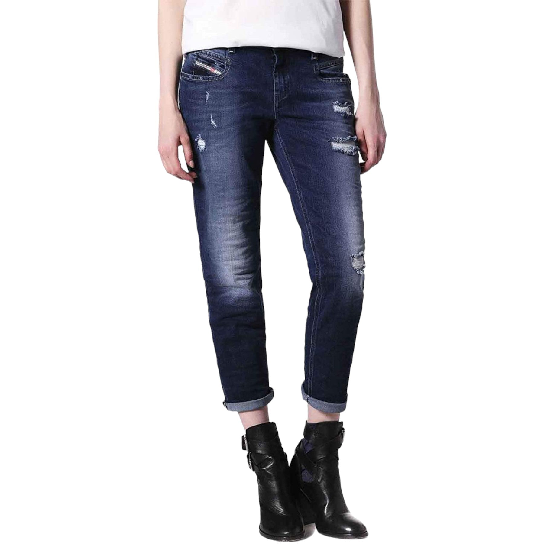 DIESEL BELTHY ANKLE 084IJ Womens Jeans Regular Slim Straight Low Waist Fit Pants