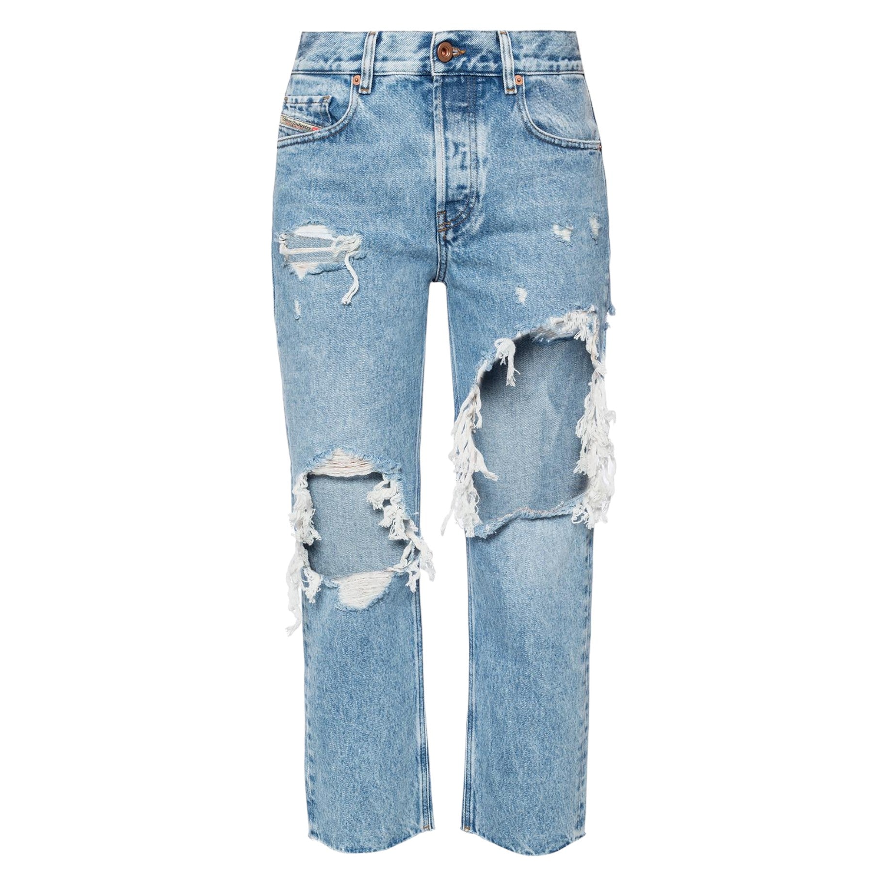 DIESEL ARYEL 0076N Womens Jeans Denim Regular Straight Regular Waist Fit Pants