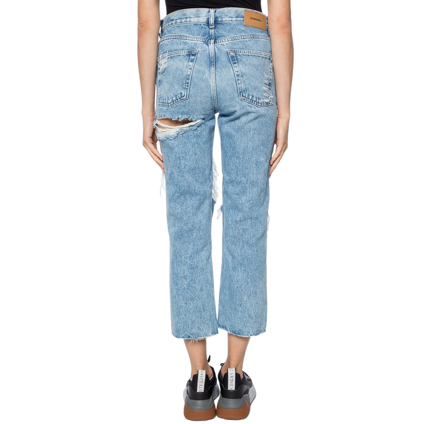 DIESEL ARYEL 0076N Womens Jeans Denim Regular Straight Regular Waist Fit Pants