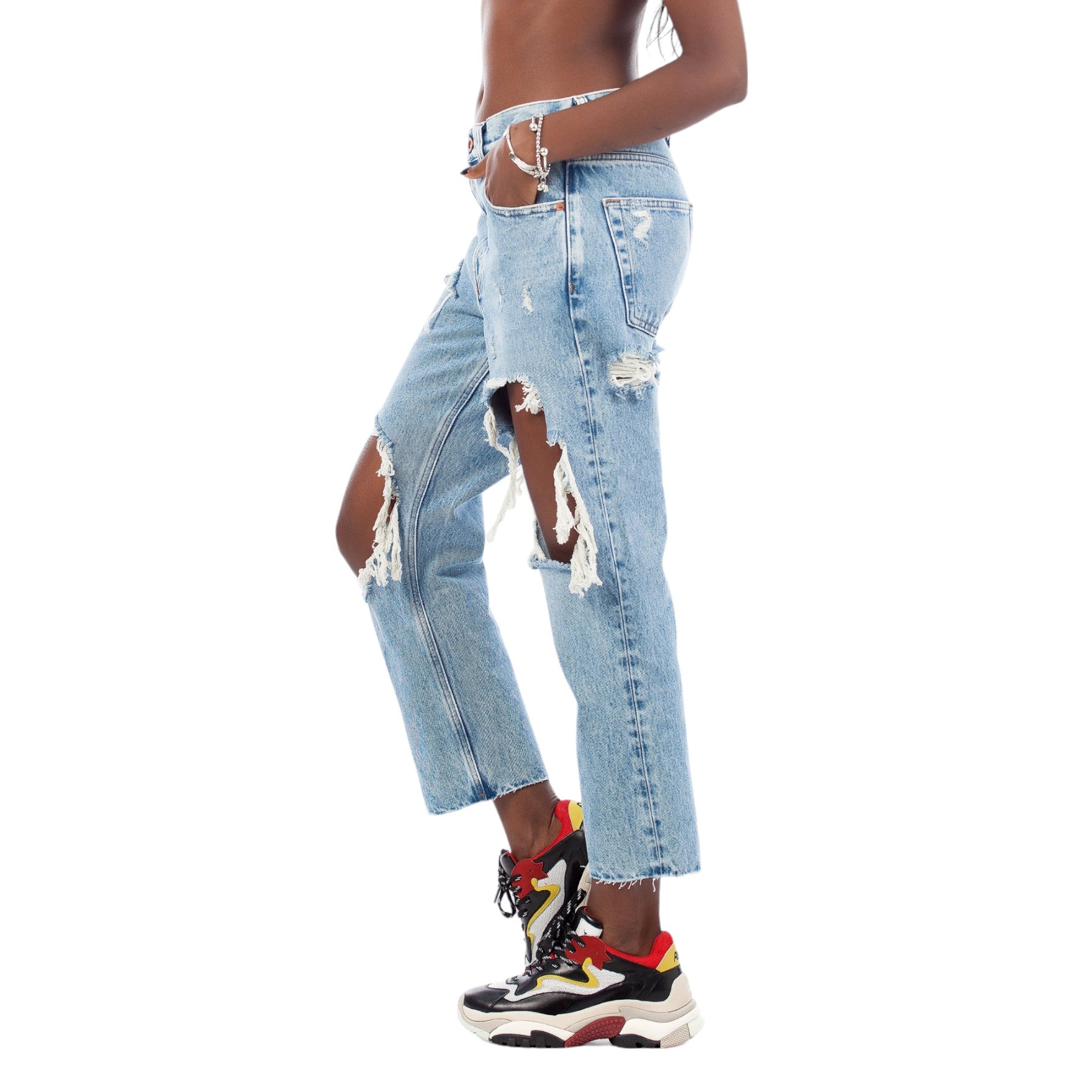 DIESEL ARYEL 0076N Womens Jeans Denim Regular Straight Regular Waist Fit Pants