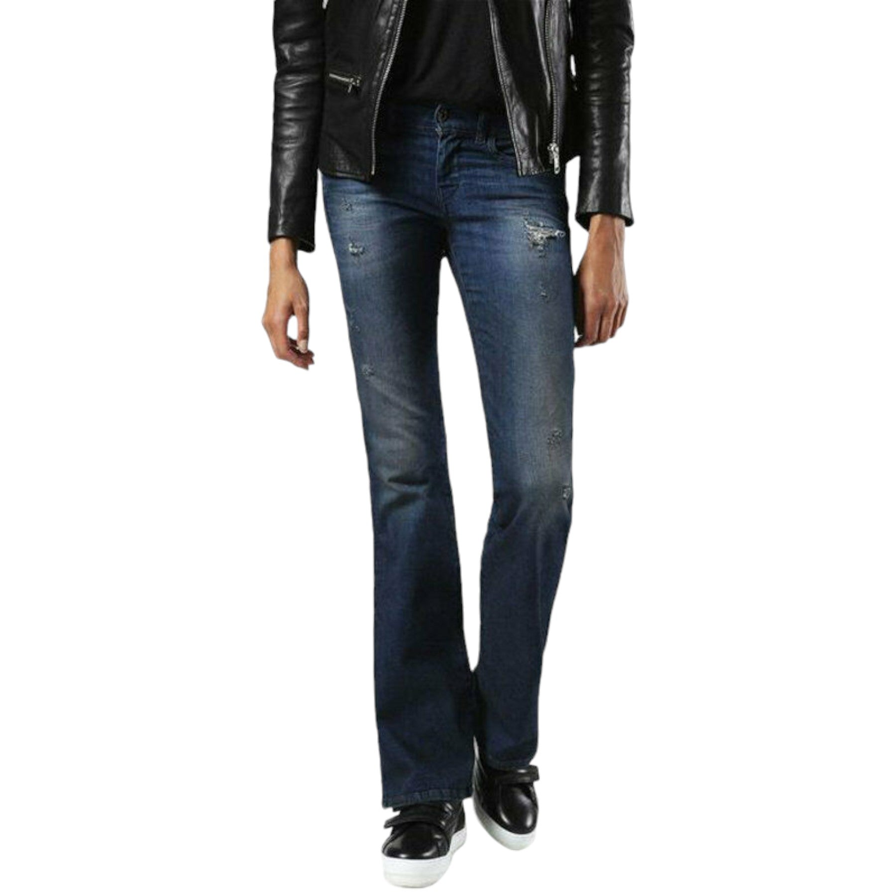 DIESEL LOWLEEH 0857C Womens Jeans Denim Stretch Slim Bootcut Low Waist Fit Pants