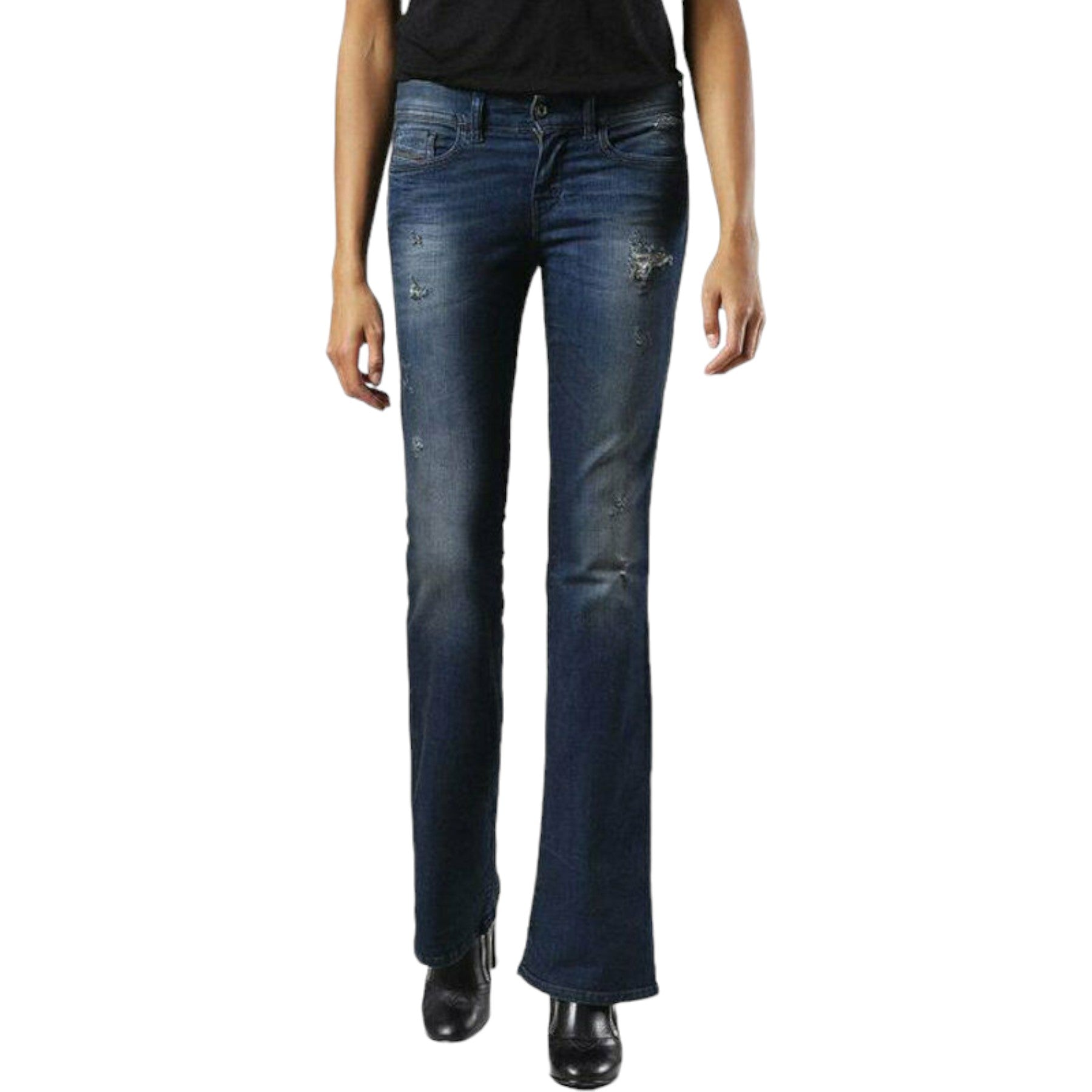 DIESEL LOWLEEH 0857C Womens Jeans Denim Stretch Slim Bootcut Low Waist Fit Pants