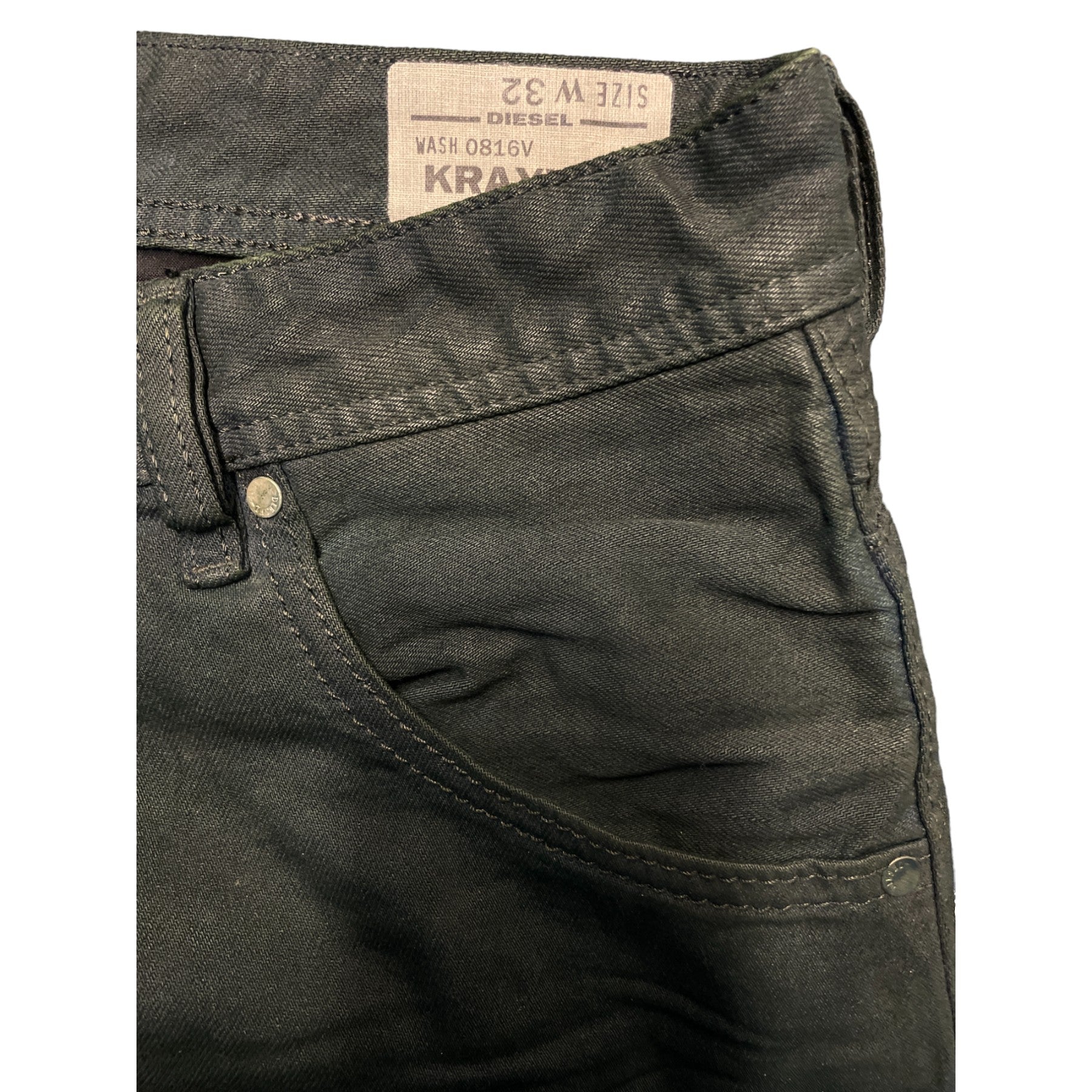 DIESEL KRAYVER 0816V Mens Jeans Denim Stretch Regular Slim Carrot Fit Trousers