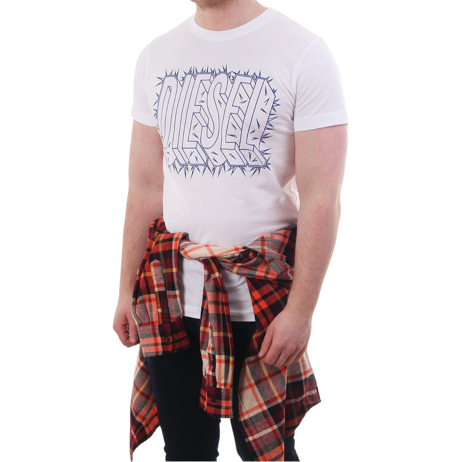 DIESEL T DIEGO SL Mens T Shirt Short Sleeve Crew Neck Casual Summer Cotton Tees
