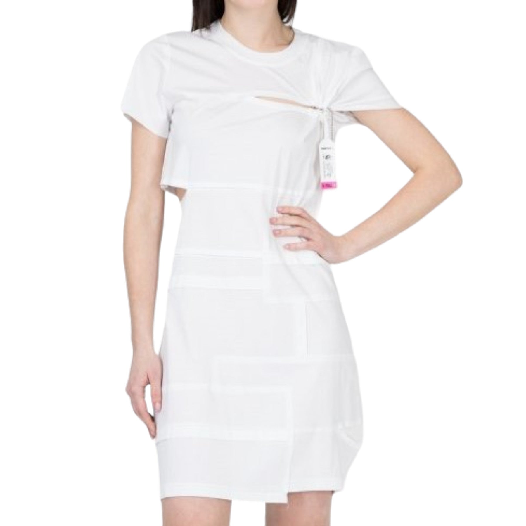 DIESEL D MILIA Womens Dress Round Neck Patchwork Dress Regular Fit Casual Tops