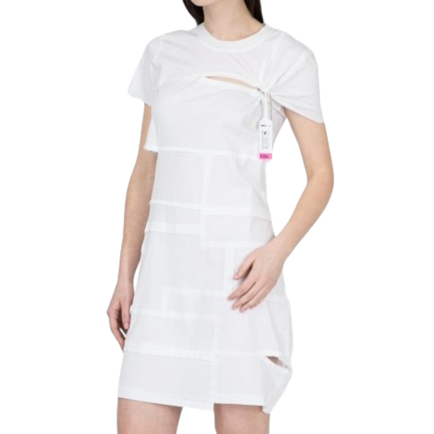 DIESEL D MILIA Womens Dress Round Neck Patchwork Dress Regular Fit Casual Tops