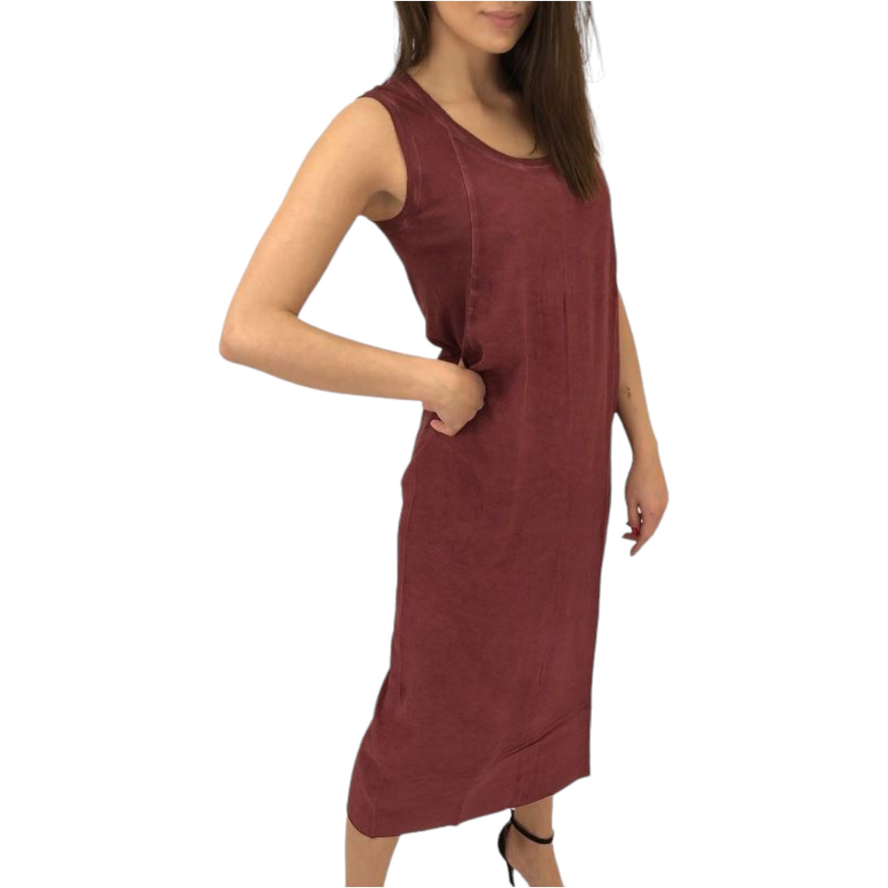 DIESEL D SPLIT Womens Dress Round Neck Long Dress Sleeveless Regular Fit Tops