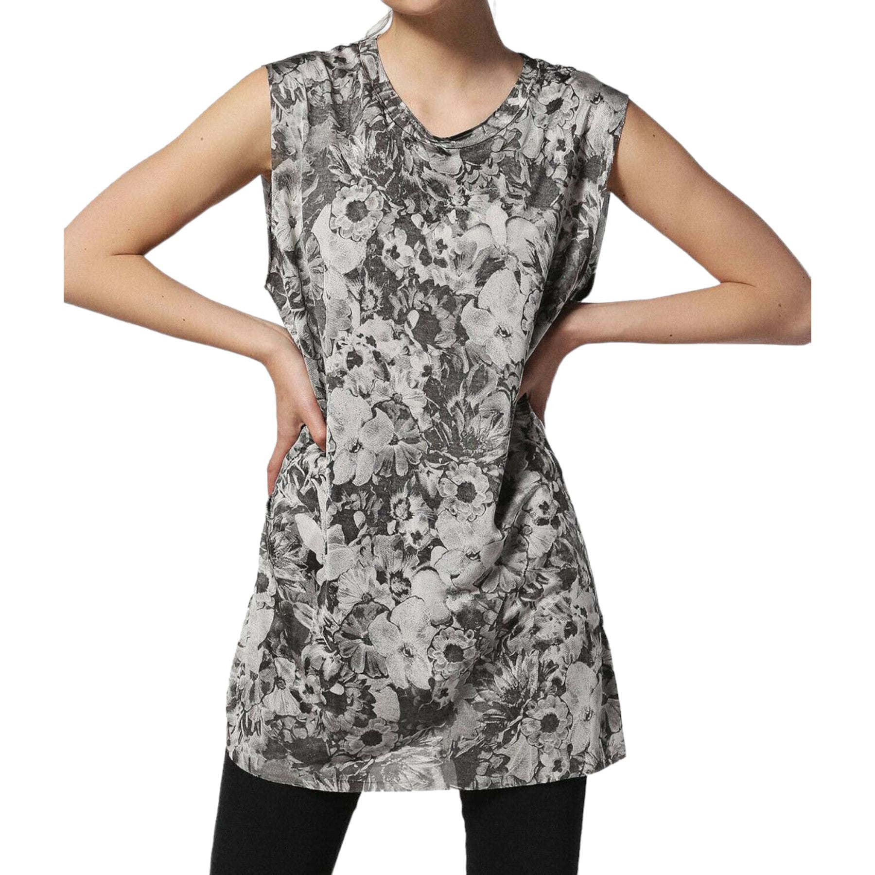 DIESEL T WESSY F Womens Dress Round Neck Sleeveless Regular Fit Casual Tops