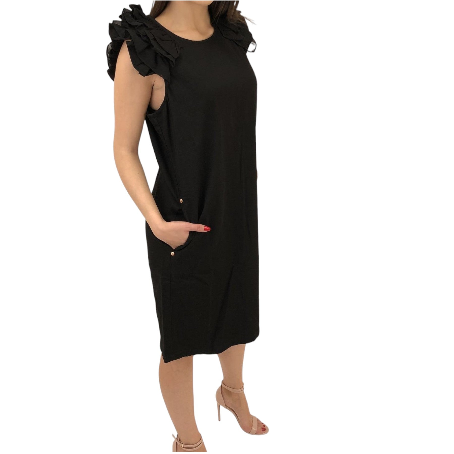 DIESEL DE CARYS Womens Dress Round Neck Sleeveless Regular Fit Tops Office Work