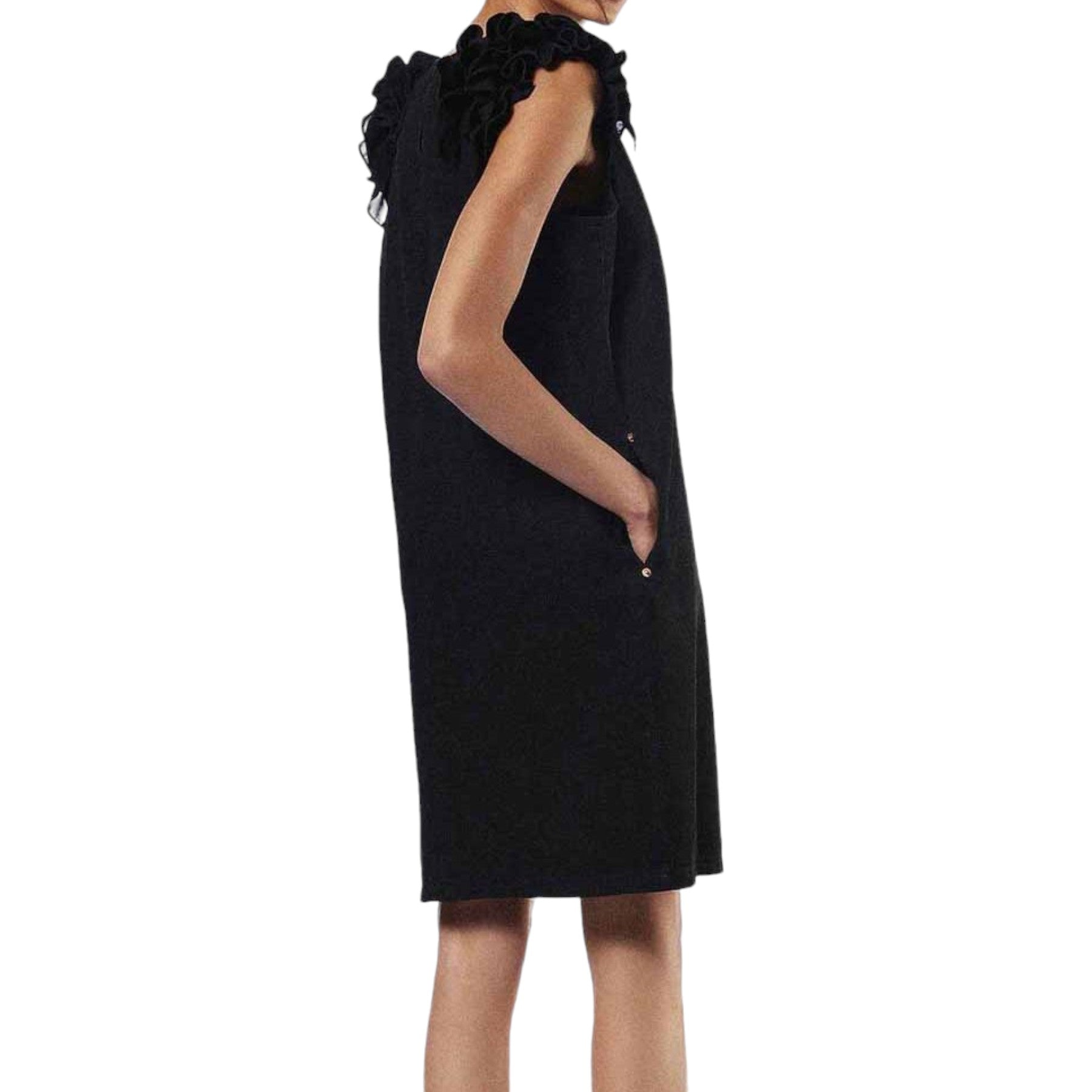 DIESEL DE CARYS Womens Dress Round Neck Sleeveless Regular Fit Tops Office Work