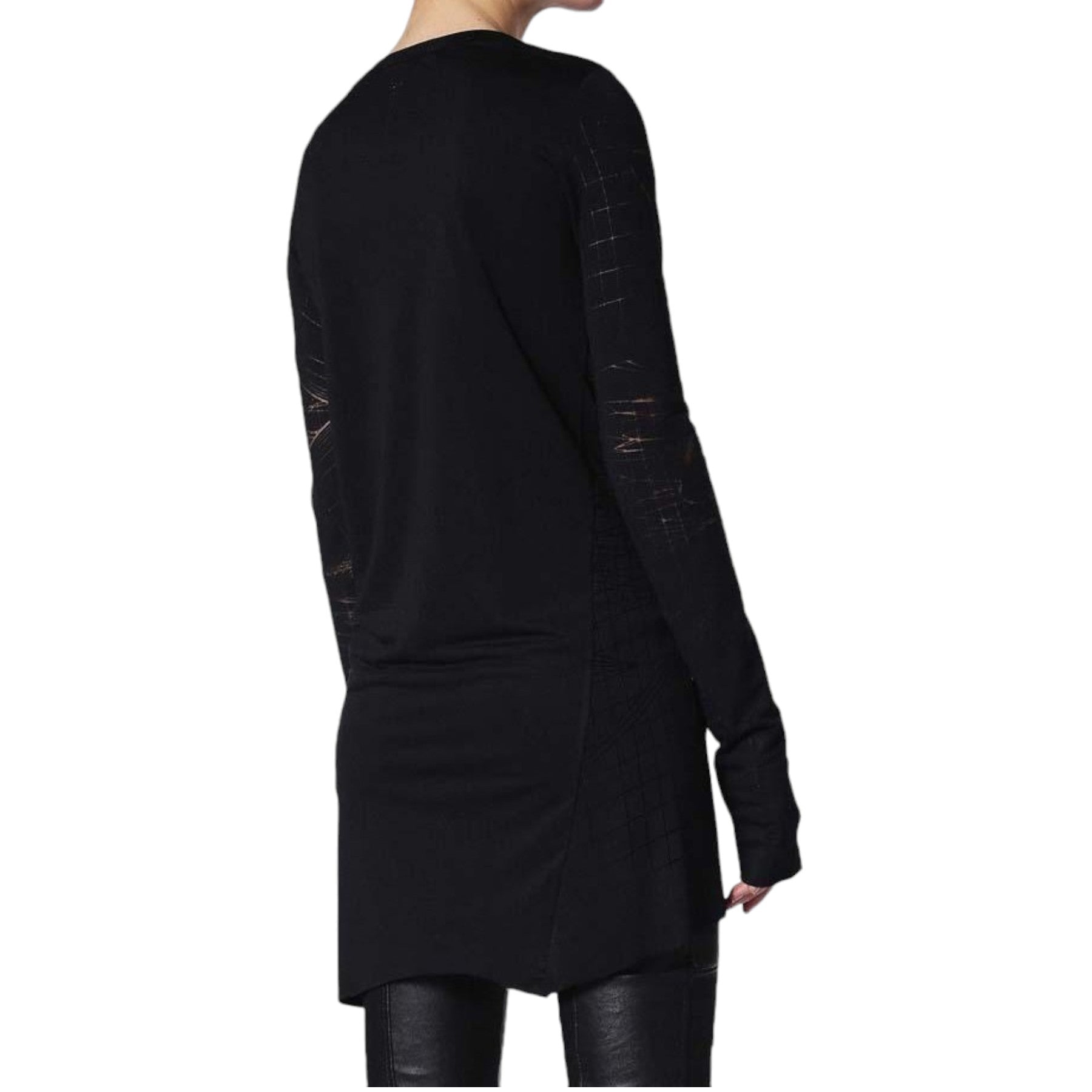 DIESEL T CHARL Womens Dress Round Neck Short Dress Long Sleeves Relaxed Fit Tops