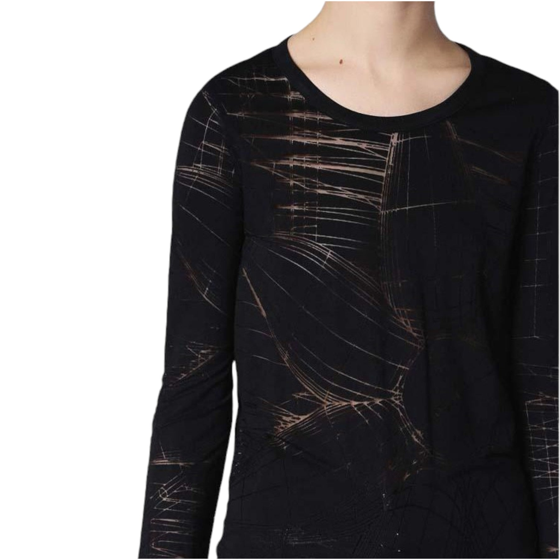 DIESEL T CHARL Womens Dress Round Neck Short Dress Long Sleeves Relaxed Fit Tops