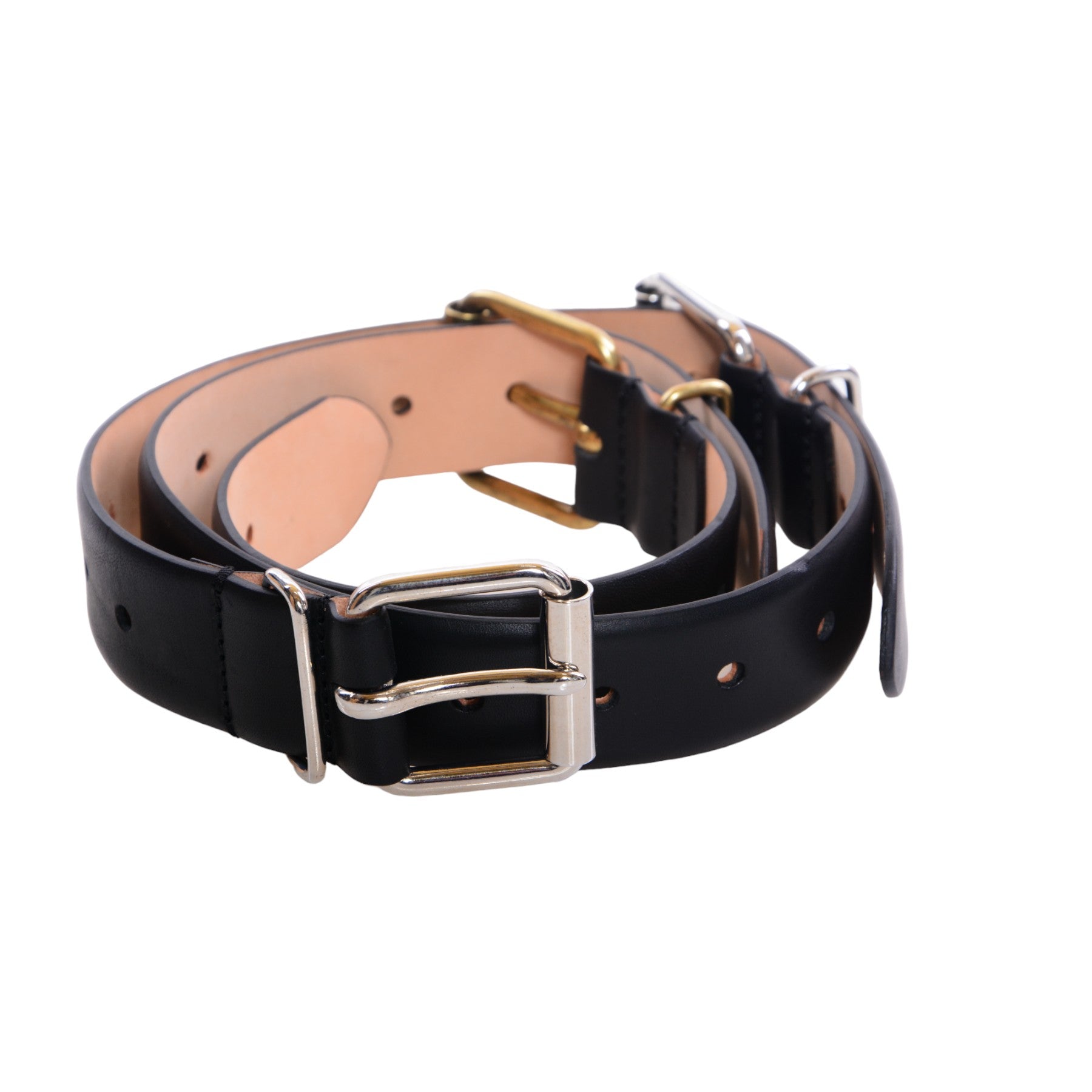 DIESEL GMBELT Mens Belts Genuine Leather Vintage Adjustable Three Buckle Belt