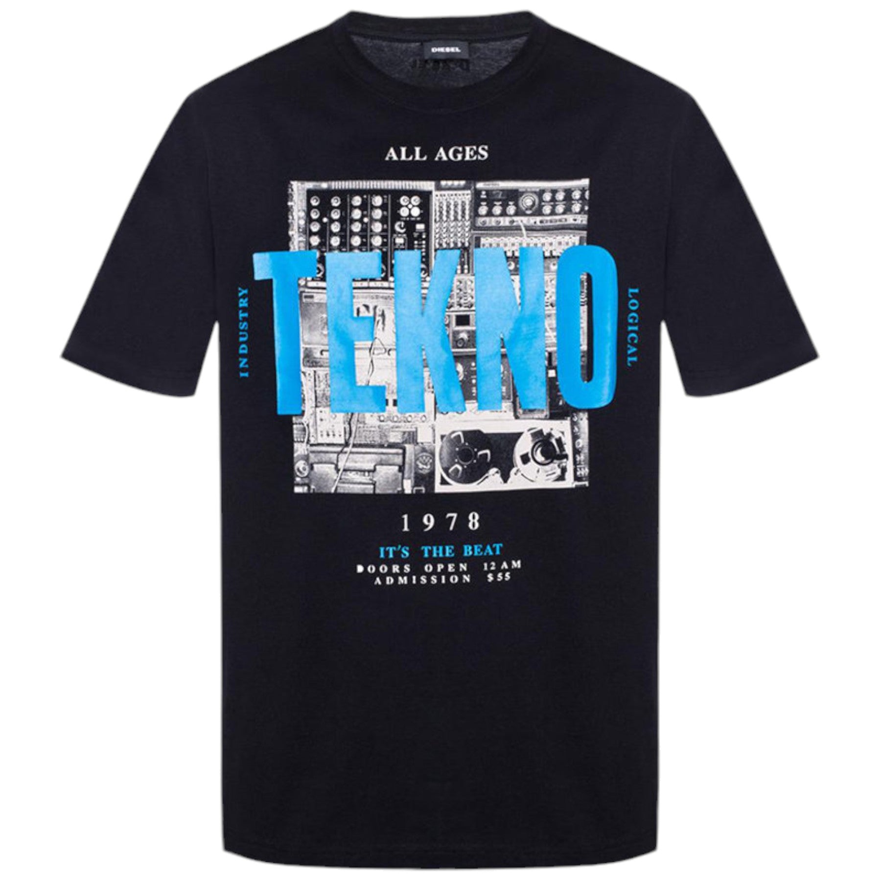 DIESEL T JUST WA Mens T Shirt Short Sleeve Crew Neck Casual Cotton Tee Top Print