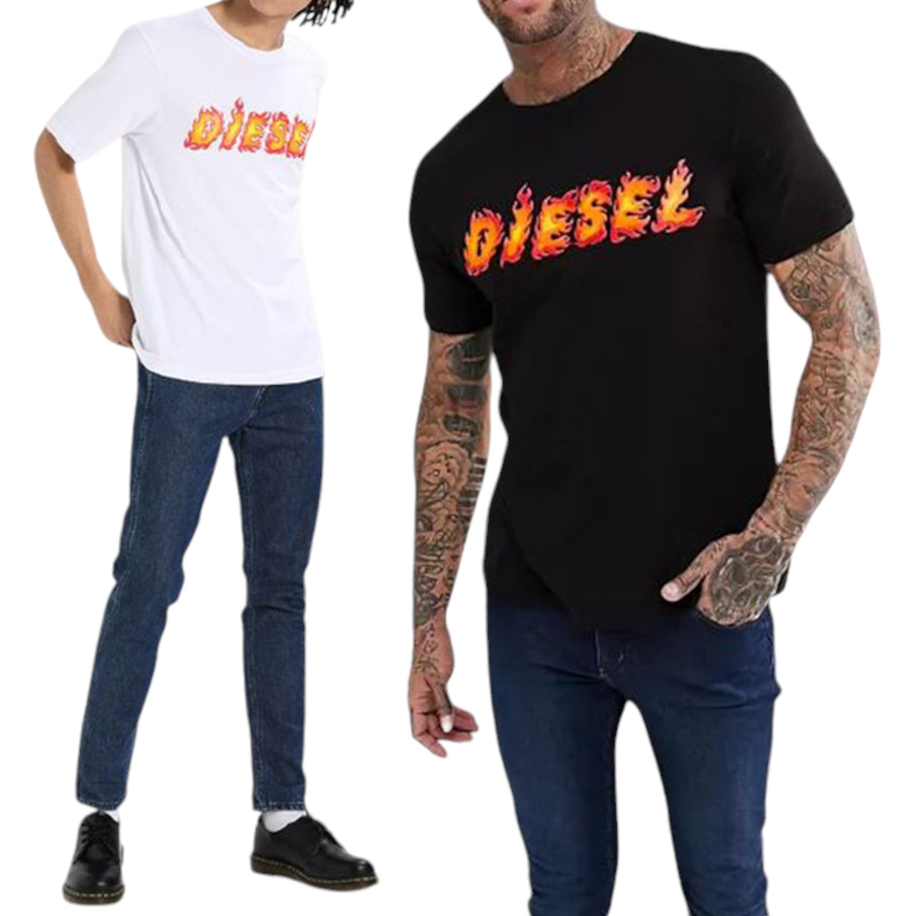 DIESEL T JUST SH Mens T Shirt Crew Neck Graphic Printed Casual Summer Cotton Tee