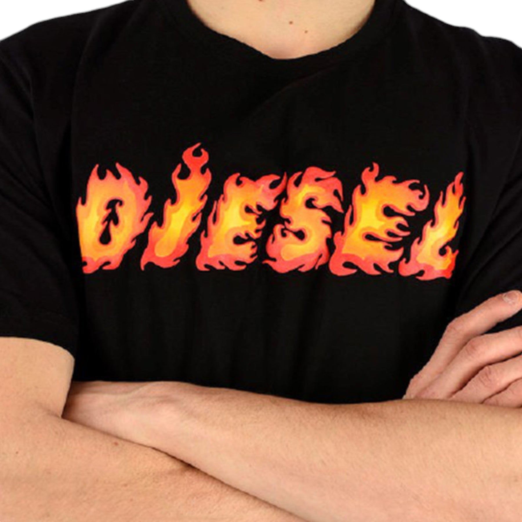 DIESEL T JUST SH Mens T Shirt Crew Neck Graphic Printed Casual Summer Cotton Tee