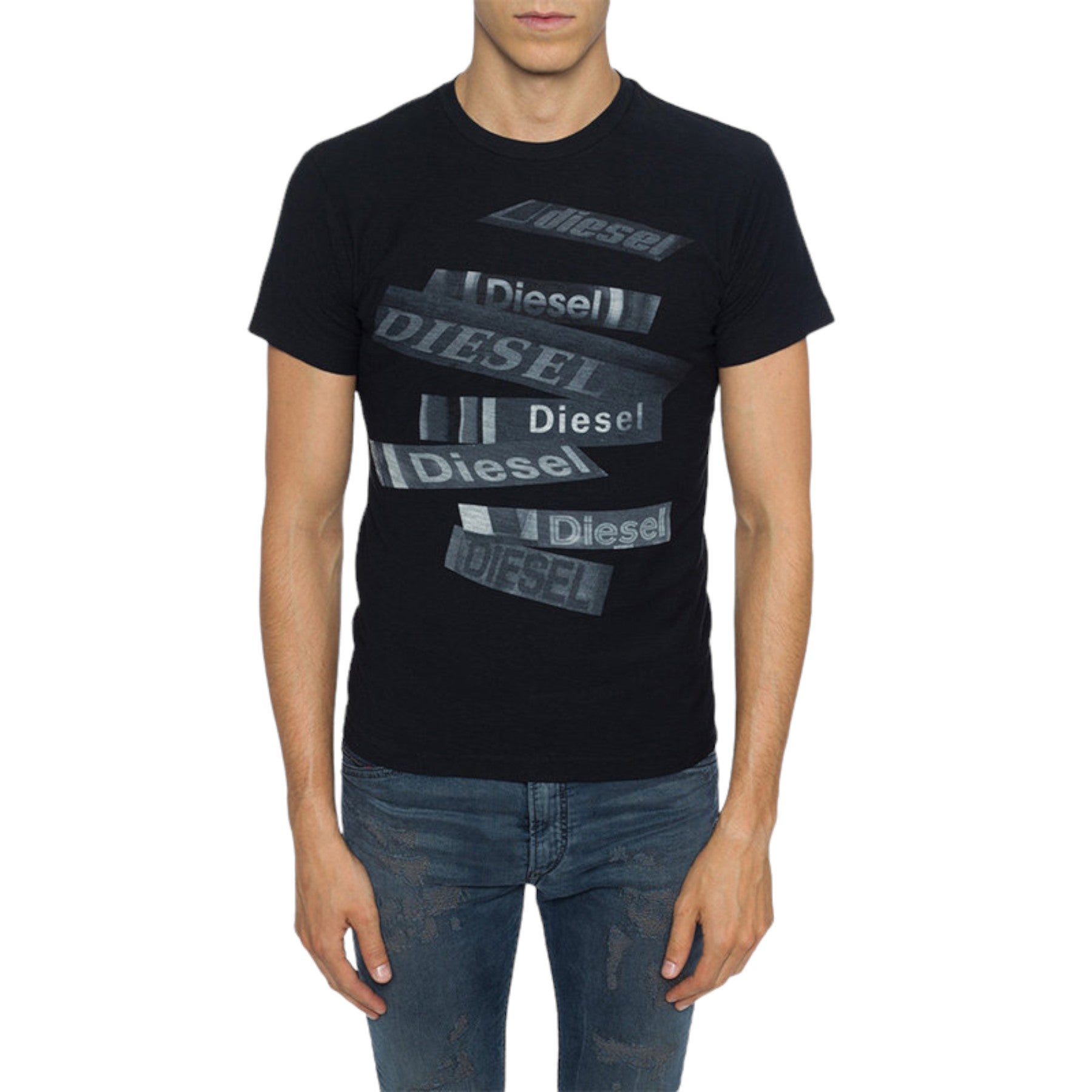 DIESEL T DIEGO QD Mens T Shirt Short Sleeve Crew Neck Casual Summer Cotton Tees