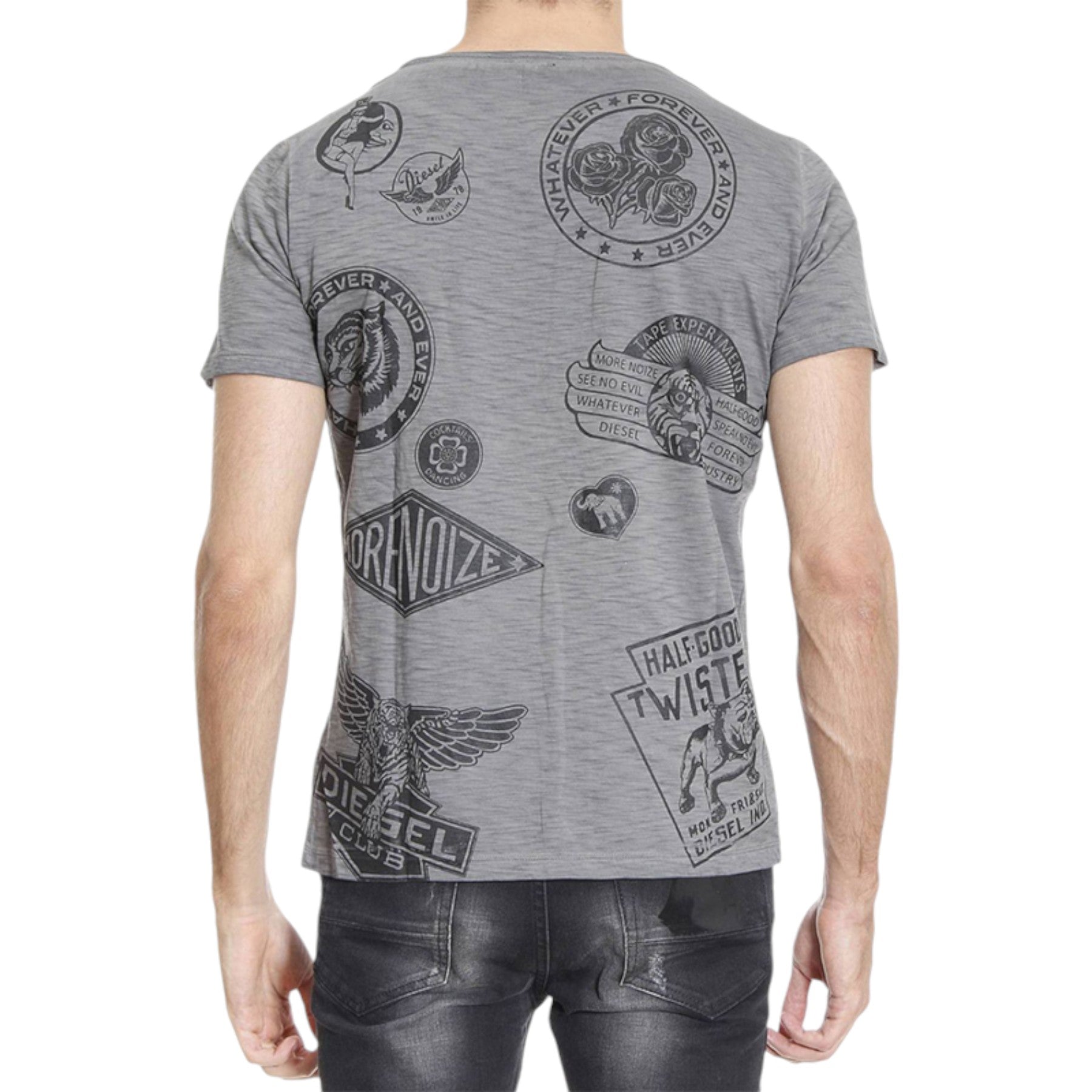DIESEL T JOE DC GF Mens T Shirt Short Sleeve Crew Neck Casual Cotton Summer Tee
