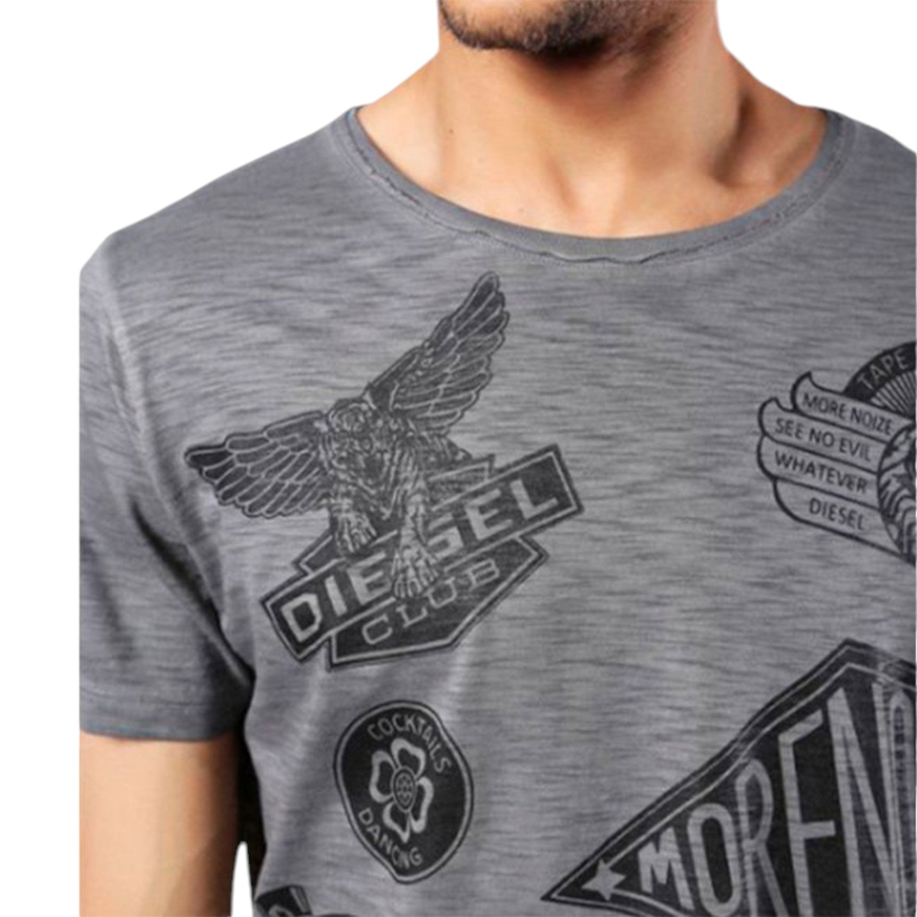 DIESEL T JOE DC GF Mens T Shirt Short Sleeve Crew Neck Casual Cotton Summer Tee