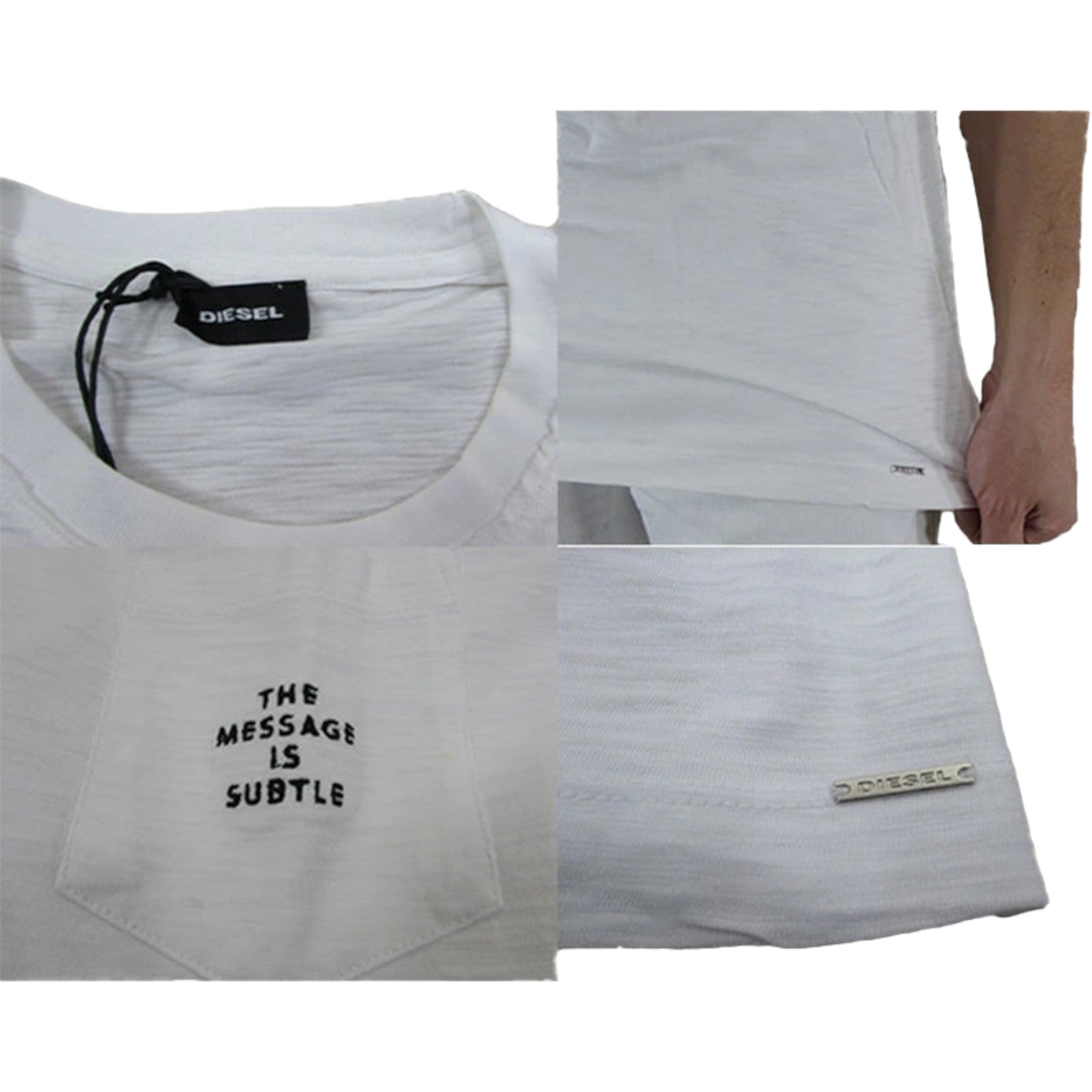 DIESEL T JOE HQ Mens T Shirt Short Sleeve Crew Neck Casual Summer Cotton Tees