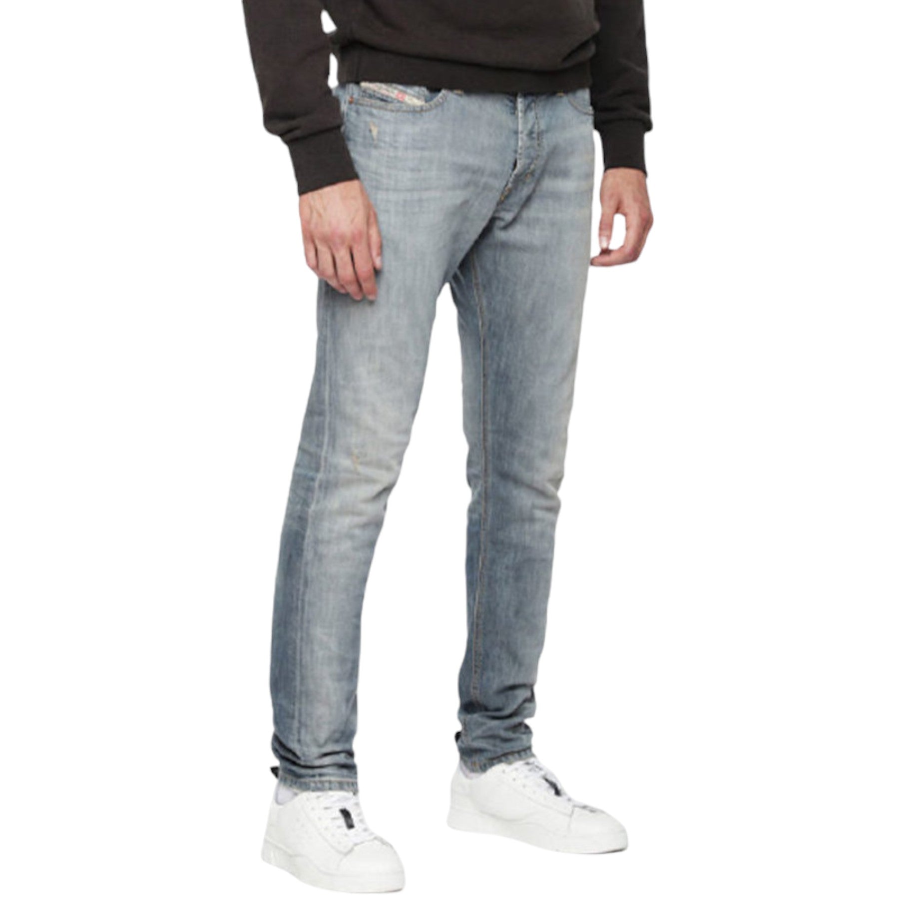 DIESEL TEPPHAR 084UK Mens Denim Jeans Slim Fit Carrot Casual Denim Pants Lyocell