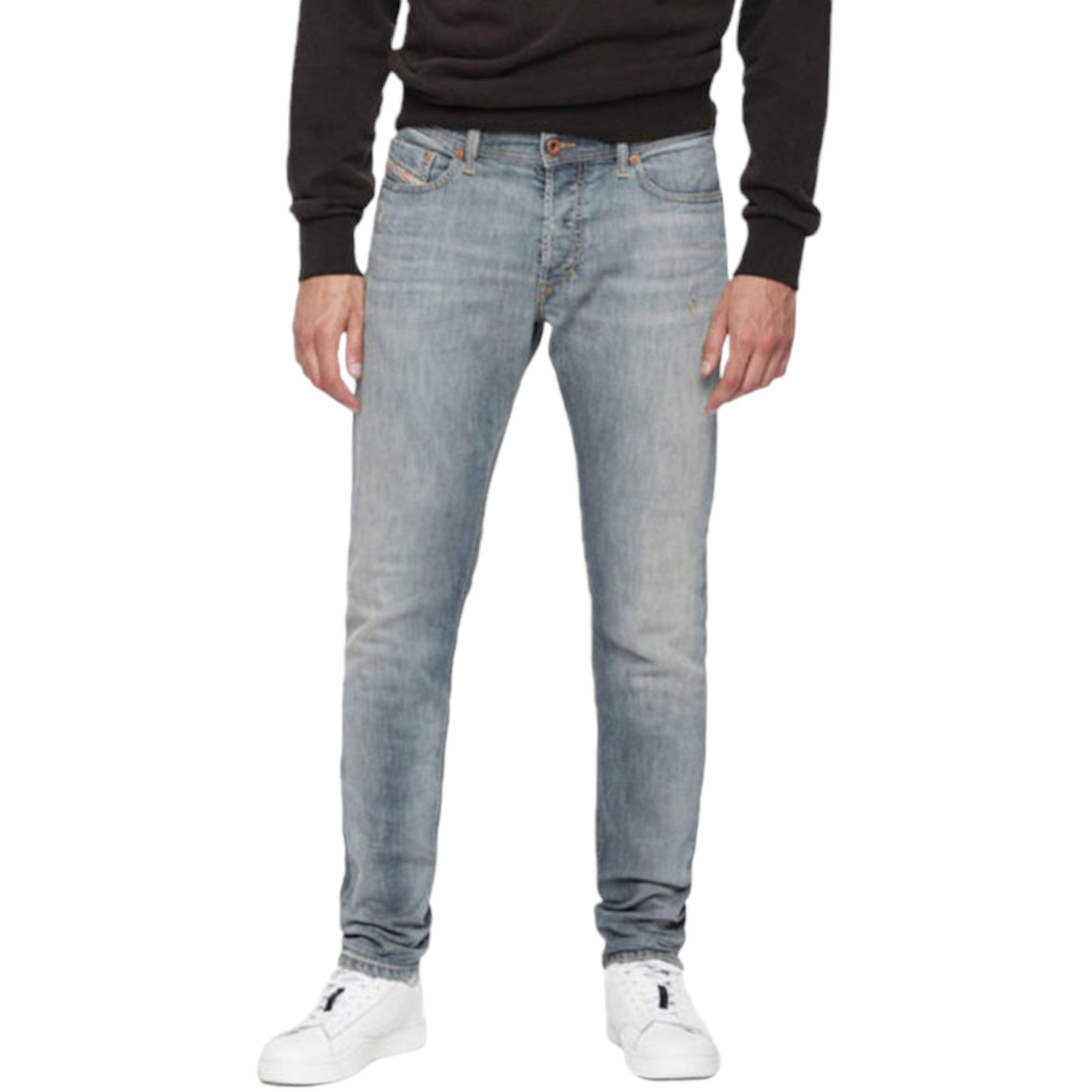 DIESEL TEPPHAR 084UK Mens Denim Jeans Slim Fit Carrot Casual Denim Pants Lyocell